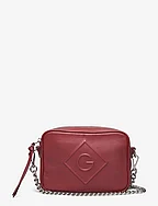 D1. ICON G LEATHER CAMERA BAG - BURGUNDY
