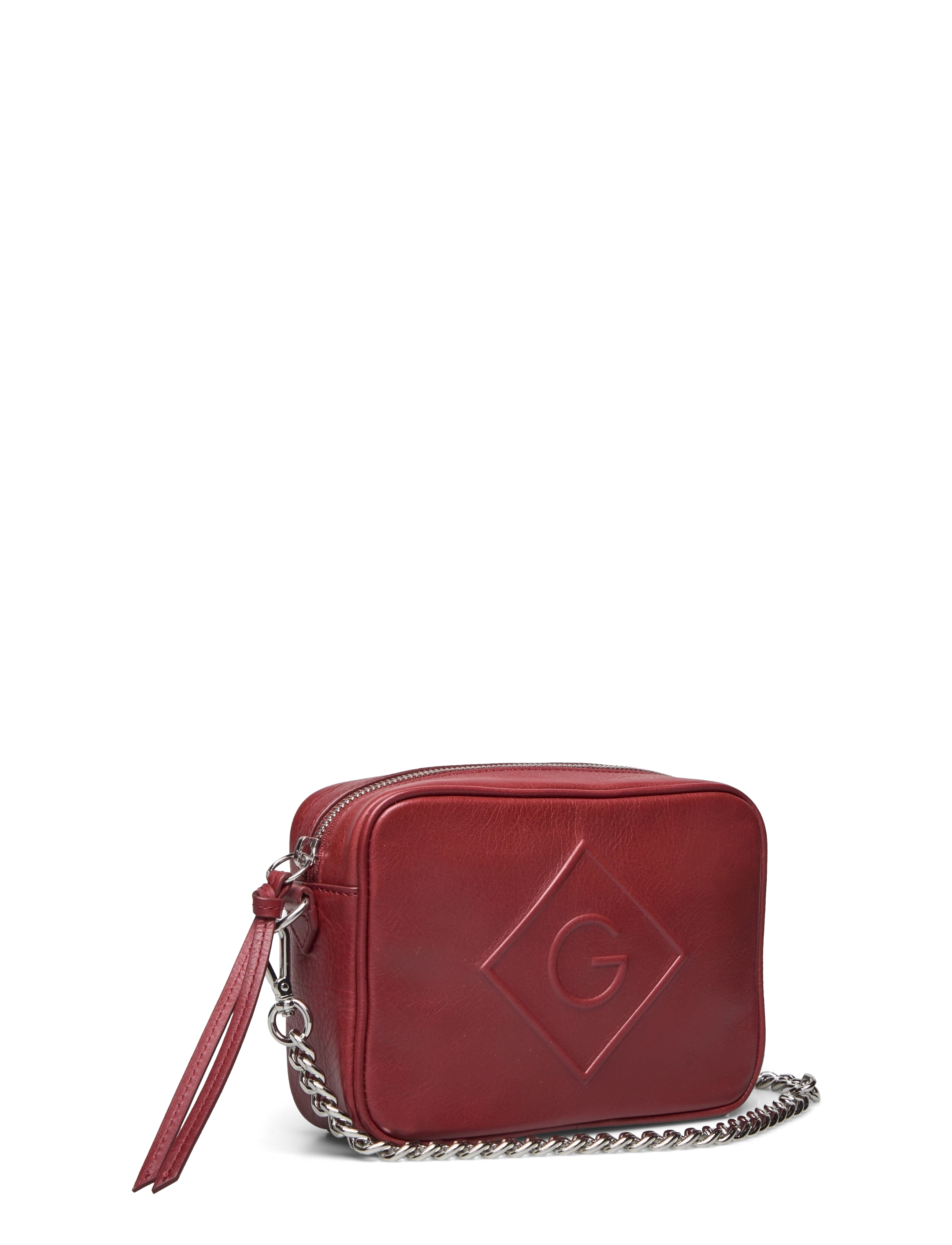 GANT - D1. ICON G LEATHER CAMERA BAG - burgundy - 2
