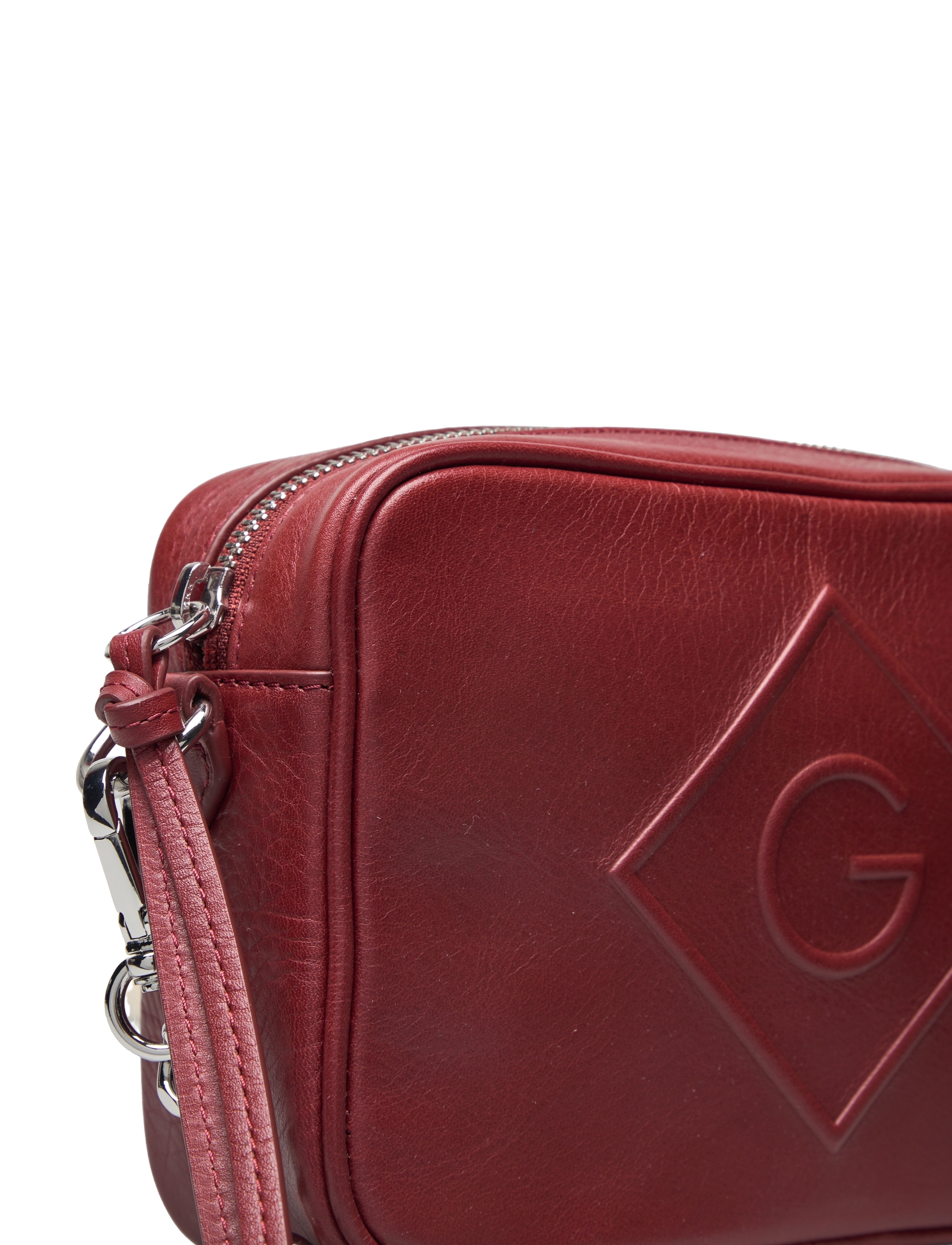 GANT - D1. ICON G LEATHER CAMERA BAG - burgundy - 3
