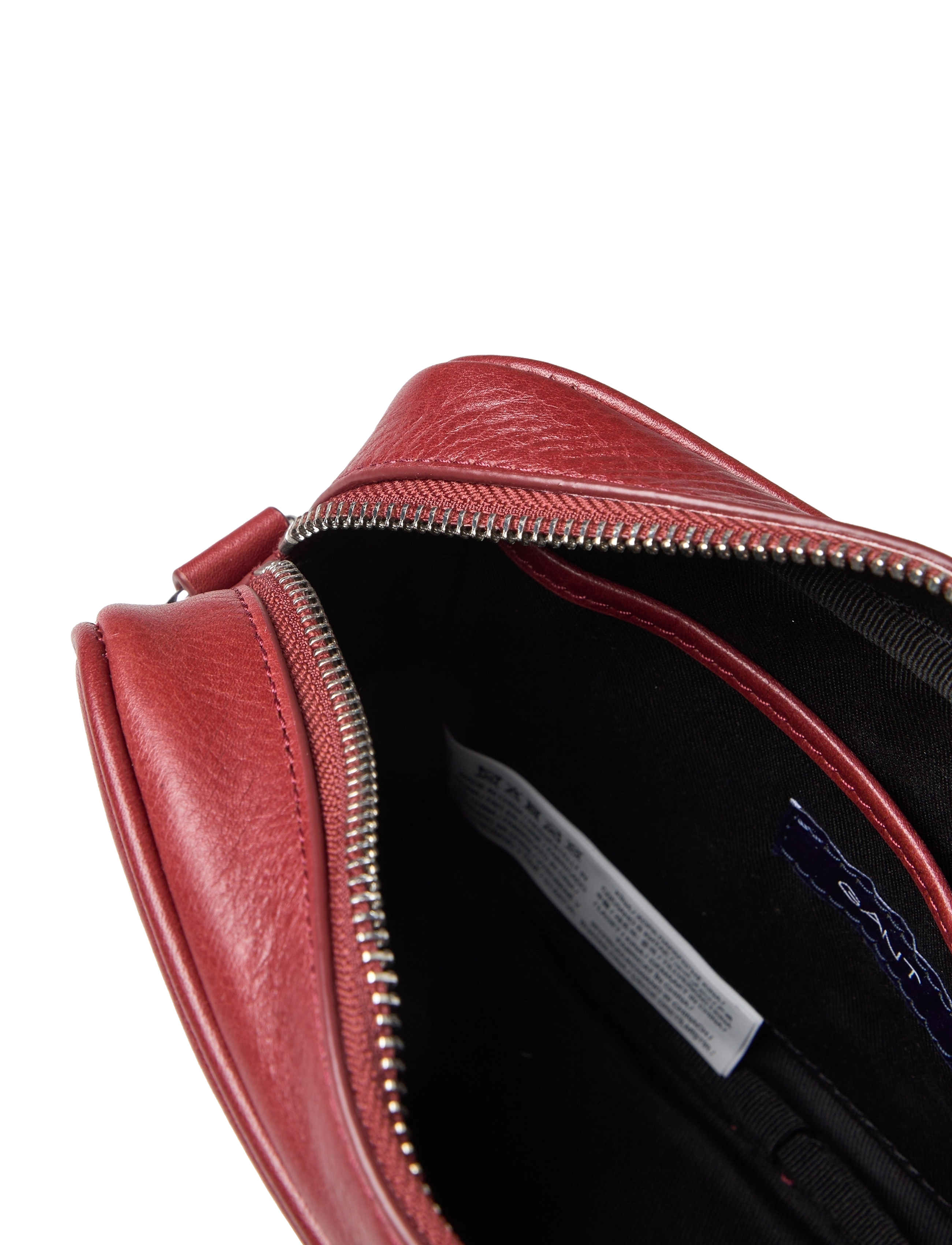 GANT - D1. ICON G LEATHER CAMERA BAG - burgundy - 4