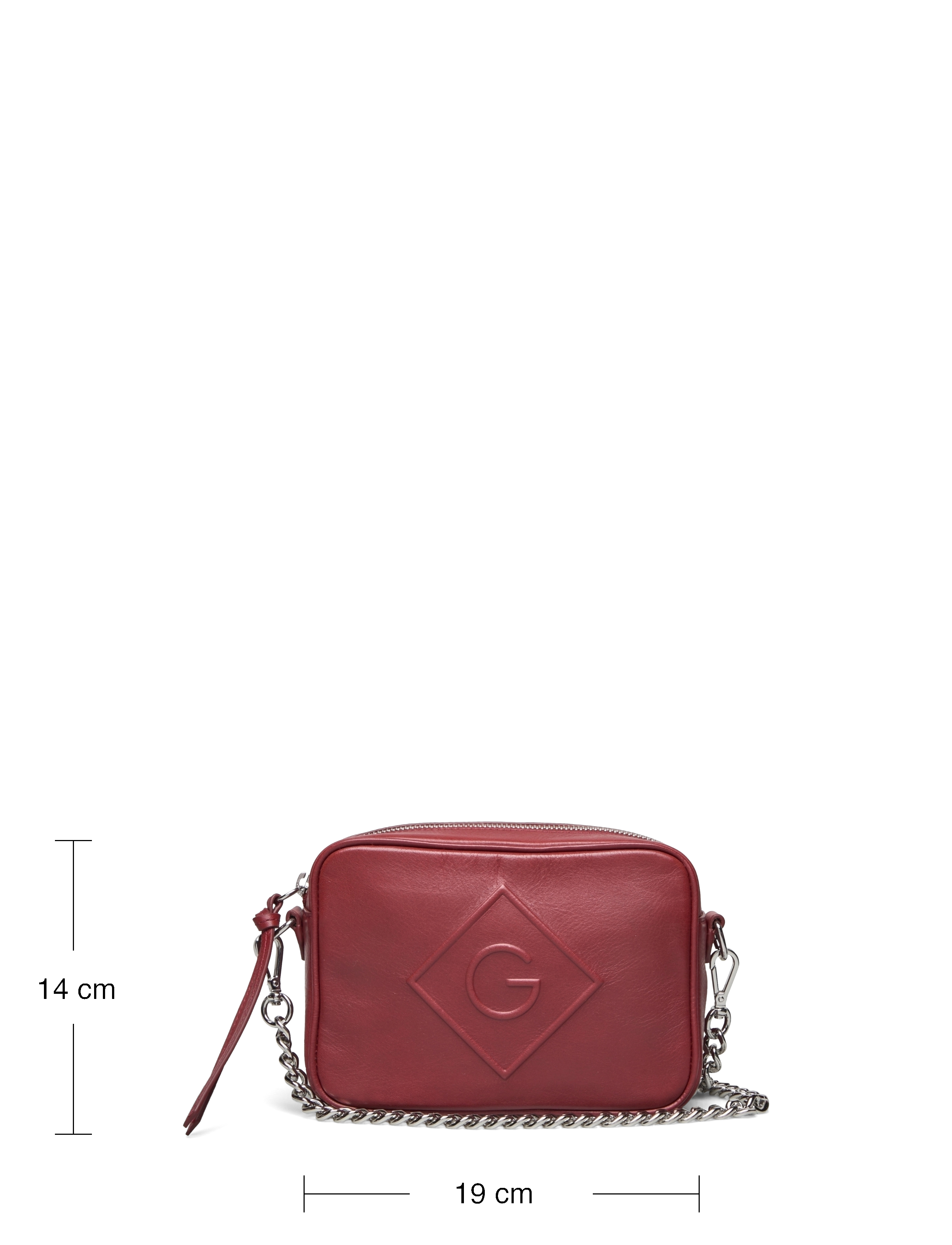 GANT - D1. ICON G LEATHER CAMERA BAG - burgundy - 5