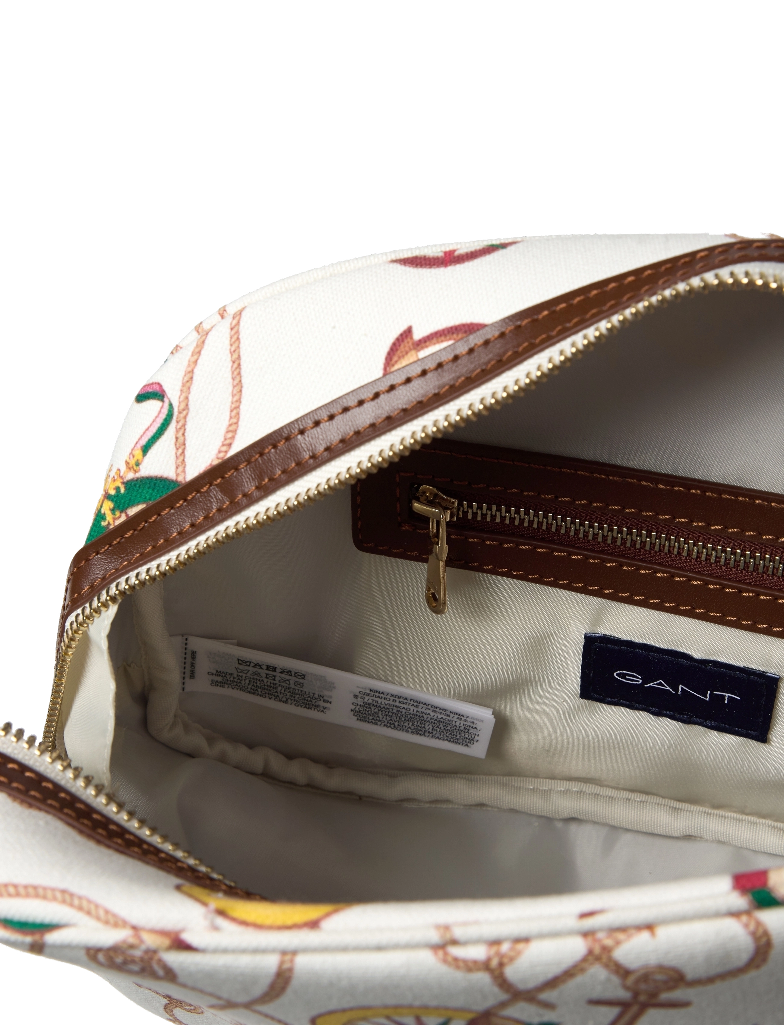 GANT - D1. SAILING PRINT WASH BAG - cream - 3