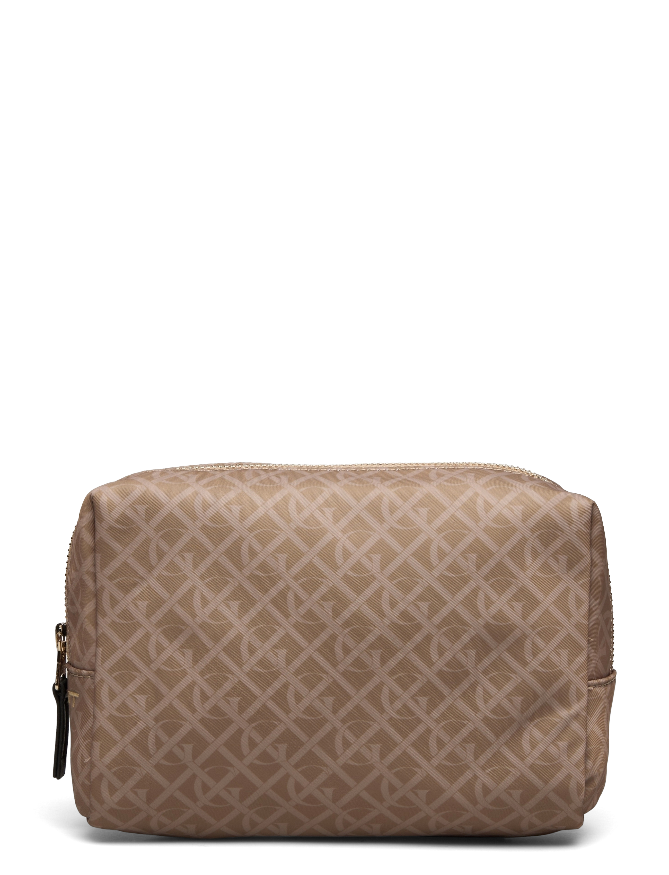GANT - D1. MONOGRAM PRINT MAKE UP BAG - dark khaki - 0