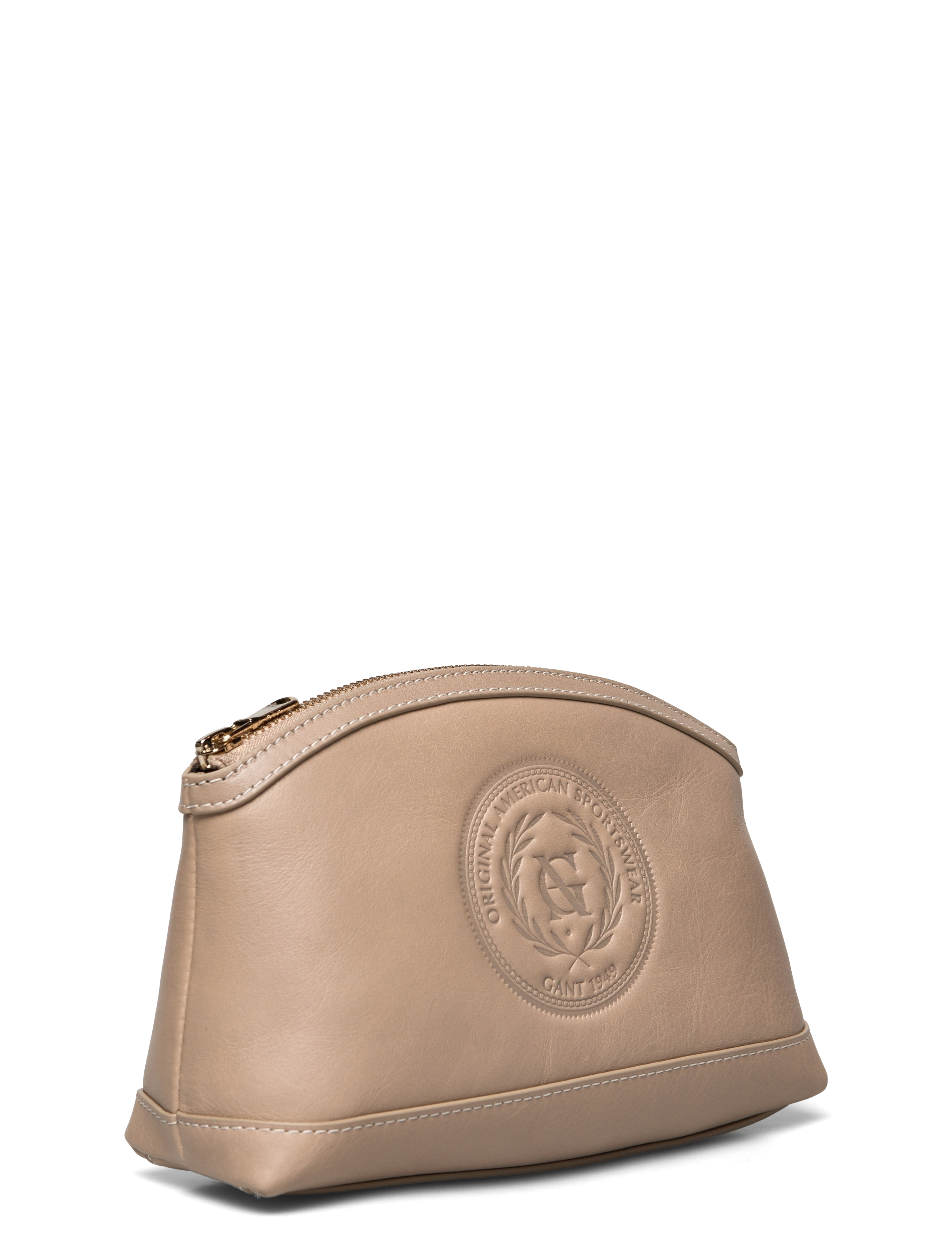 GANT - LEATHER MAKE UP BAG - concrete beige - 2