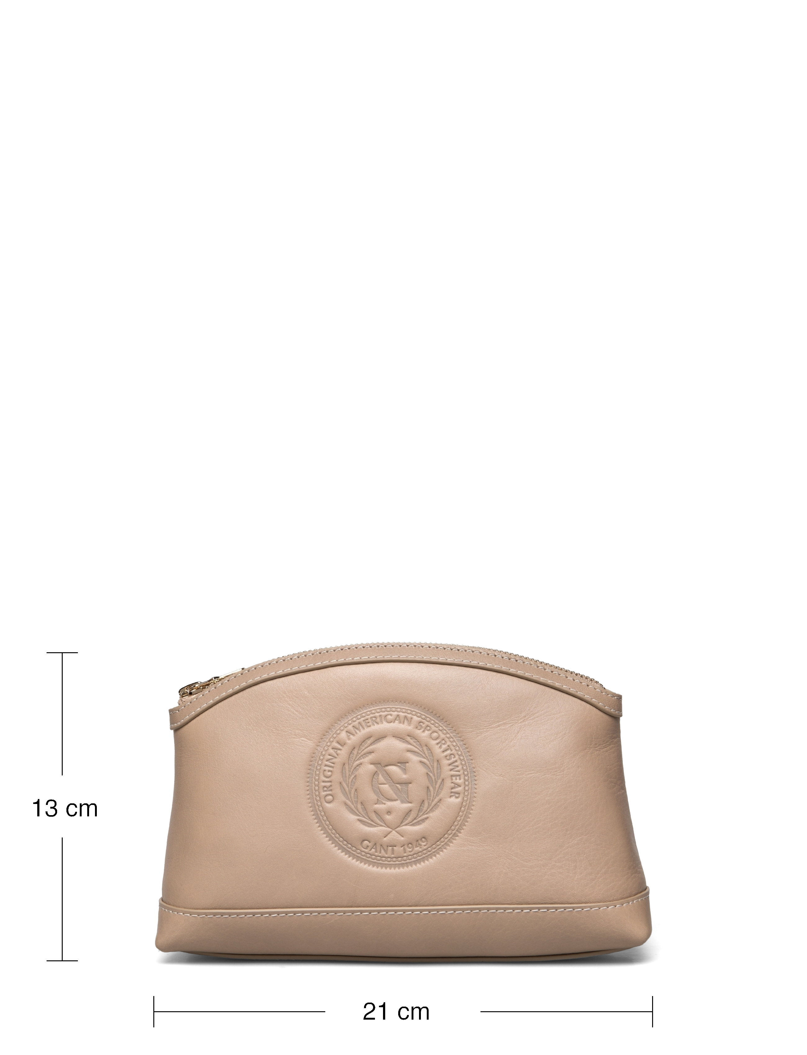 GANT - LEATHER MAKE UP BAG - concrete beige - 5