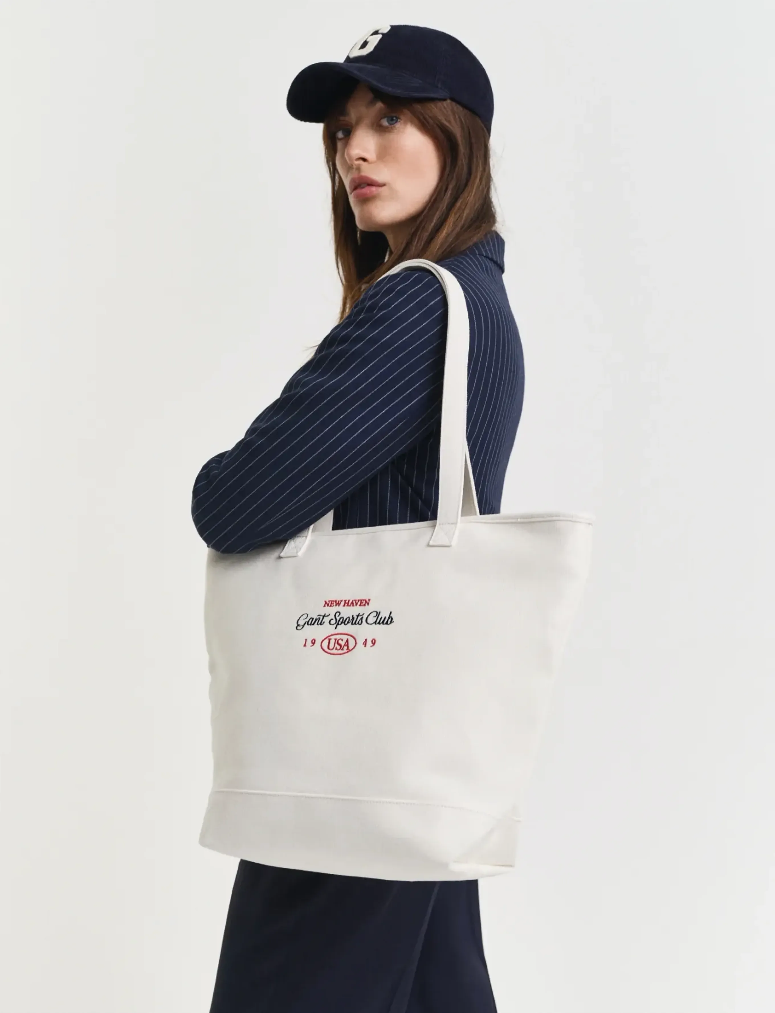 Gant Cotton Canvas Tote Bag, One Size, Cream, Tasker > Totes, Dame