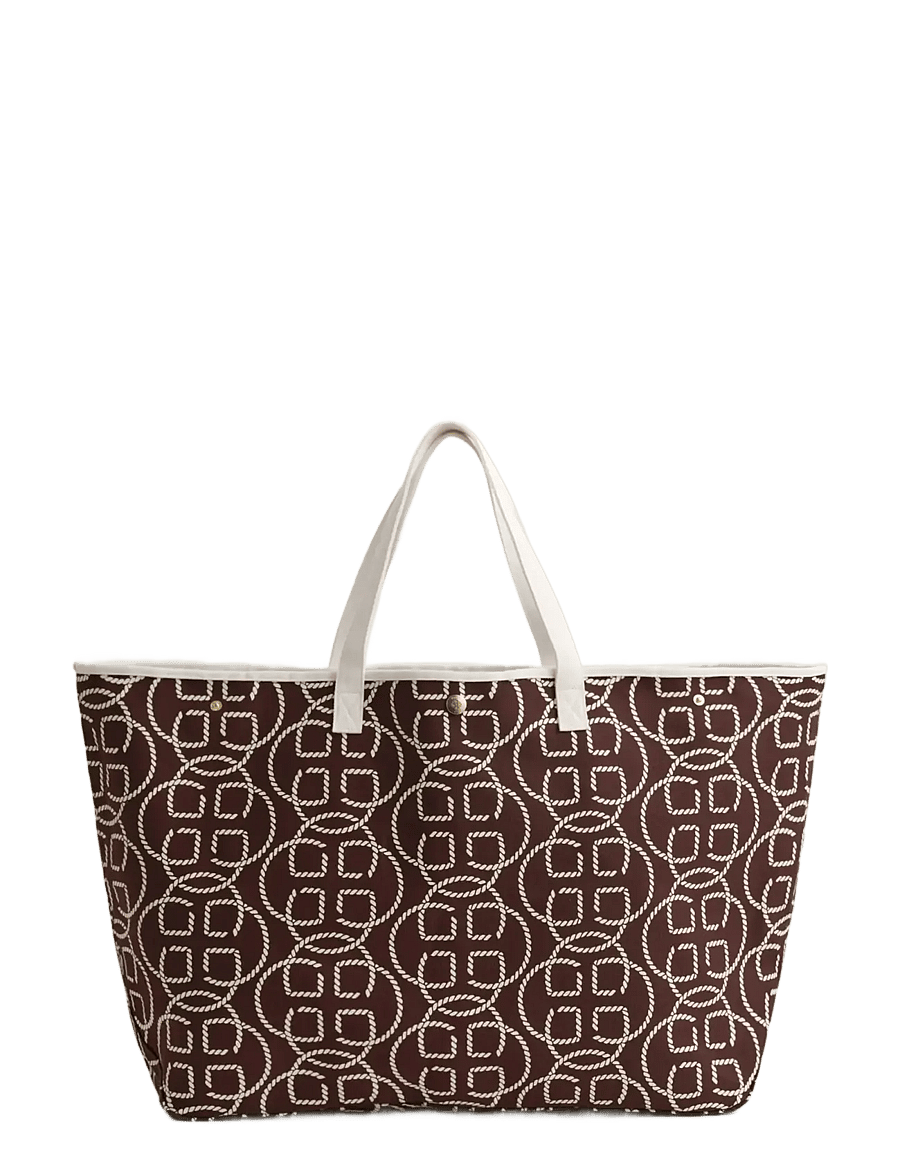 Gant - AOP CANVAS BEACH BAG - tote bags - fresh soil - 1