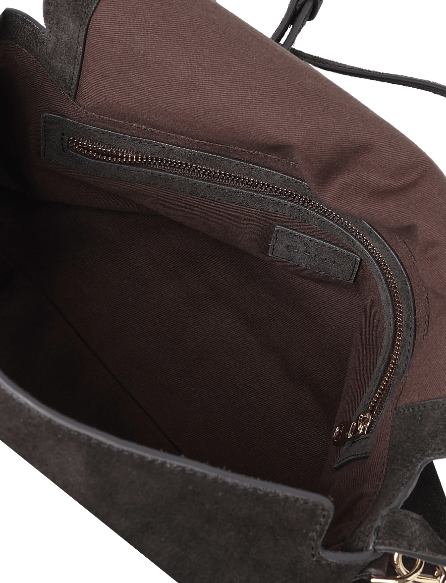 Gant - Suede Slouchy Shoulder Bag - schultertaschen - deep brown - 4