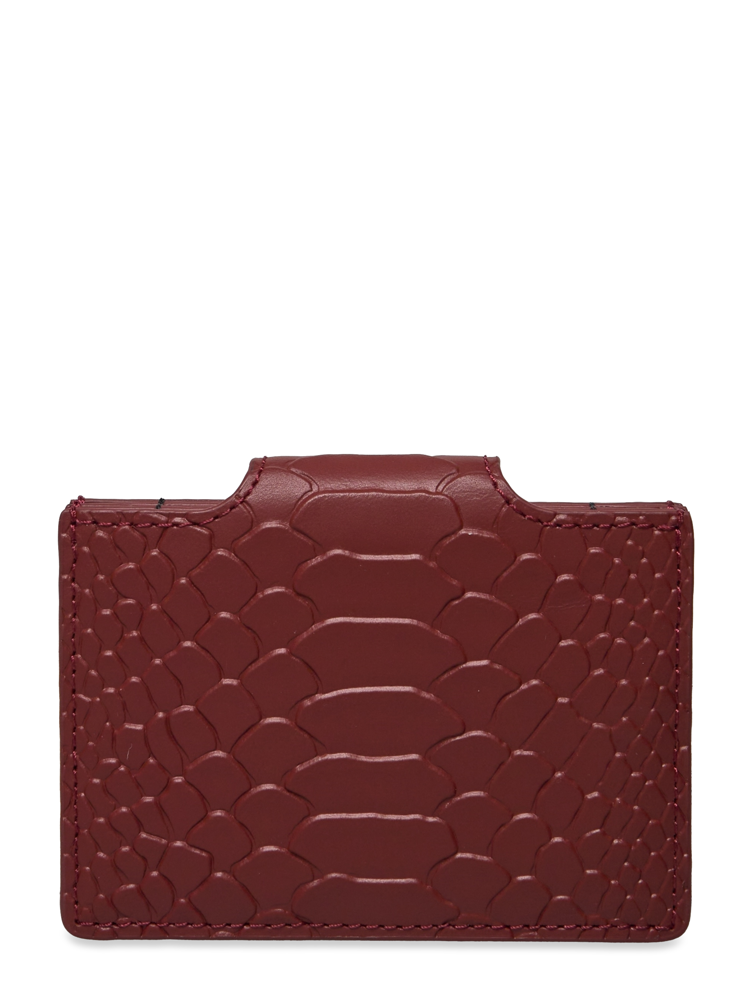 GANT - D1. ICON G LEATHER CARD WALLET - burgundy - 1