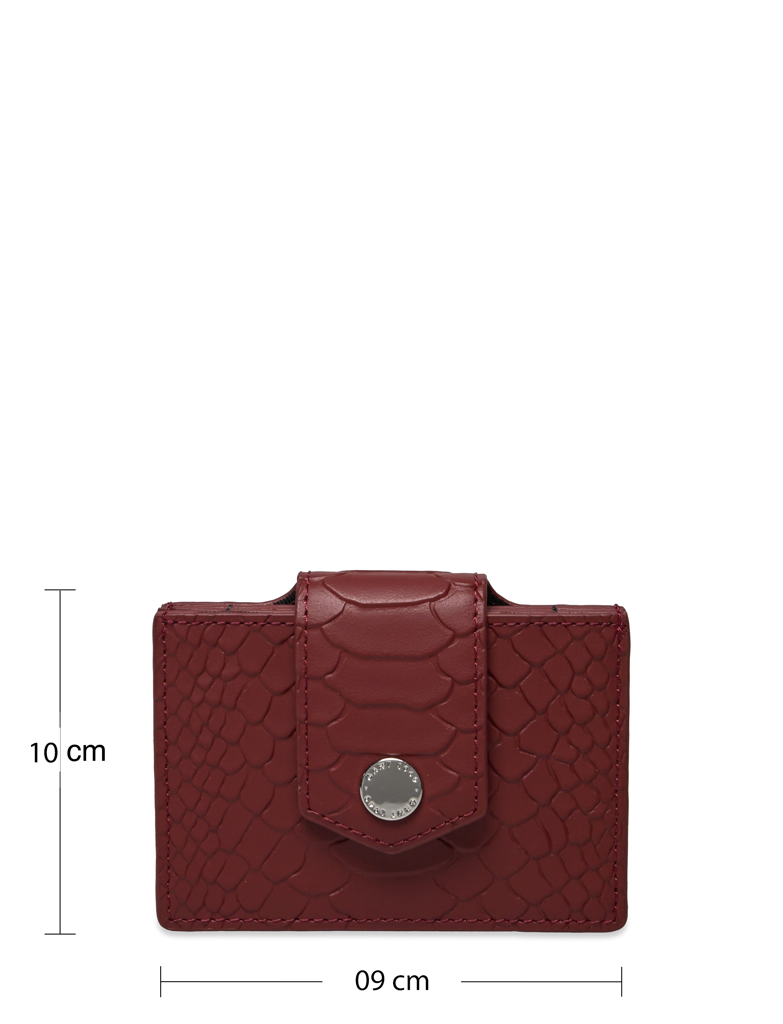 GANT - D1. ICON G LEATHER CARD WALLET - burgundy - 4