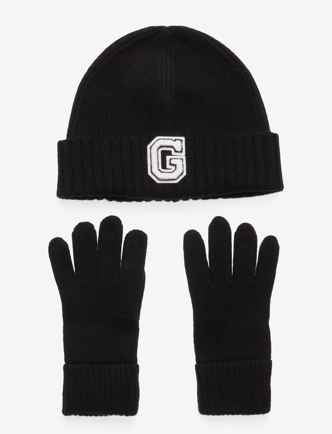 GANT - G BEANIE & GLOVES GIFT SET - beanies - black - 0