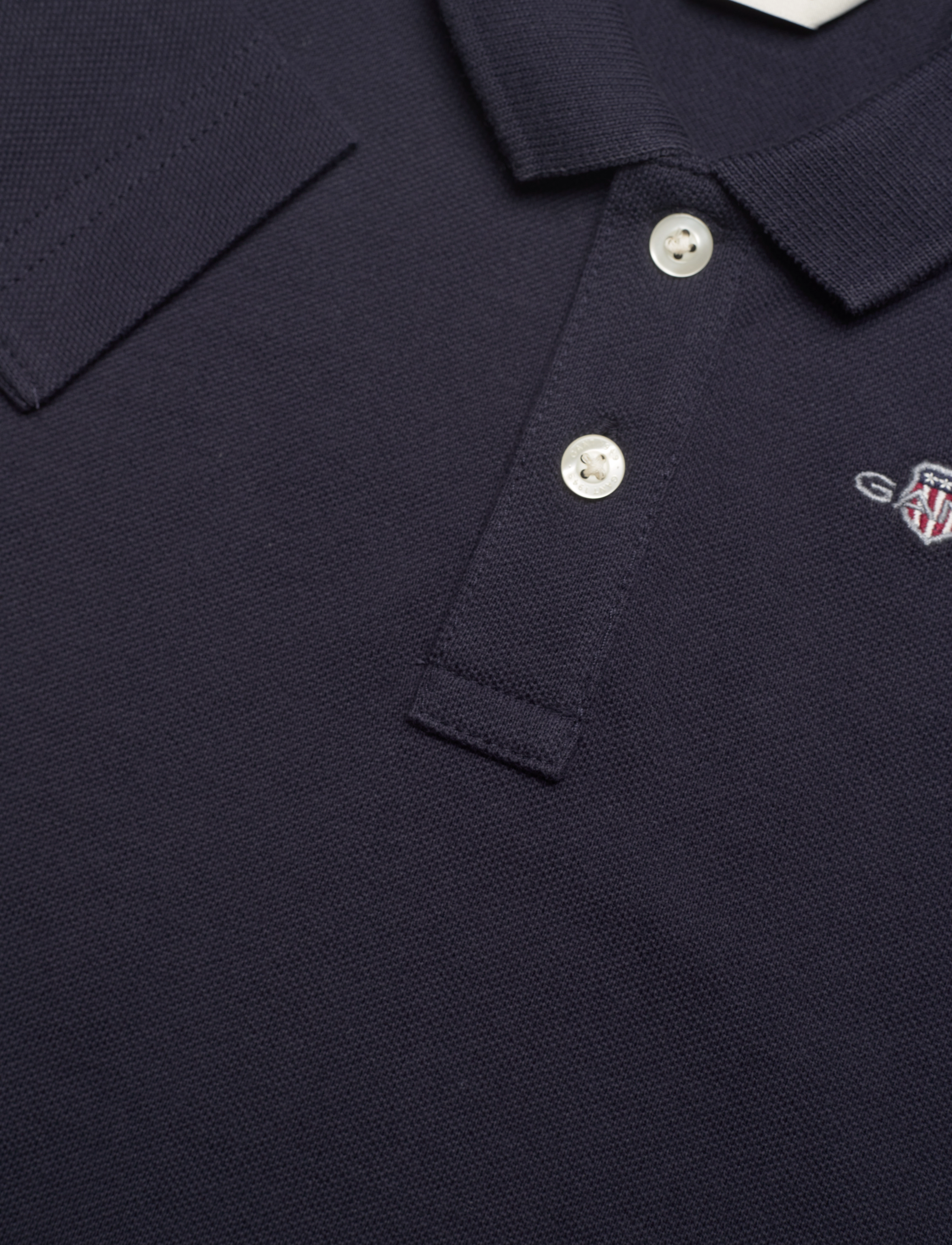 GANT - SHIELD PIQUE LS RUGGER - evening blue - 2