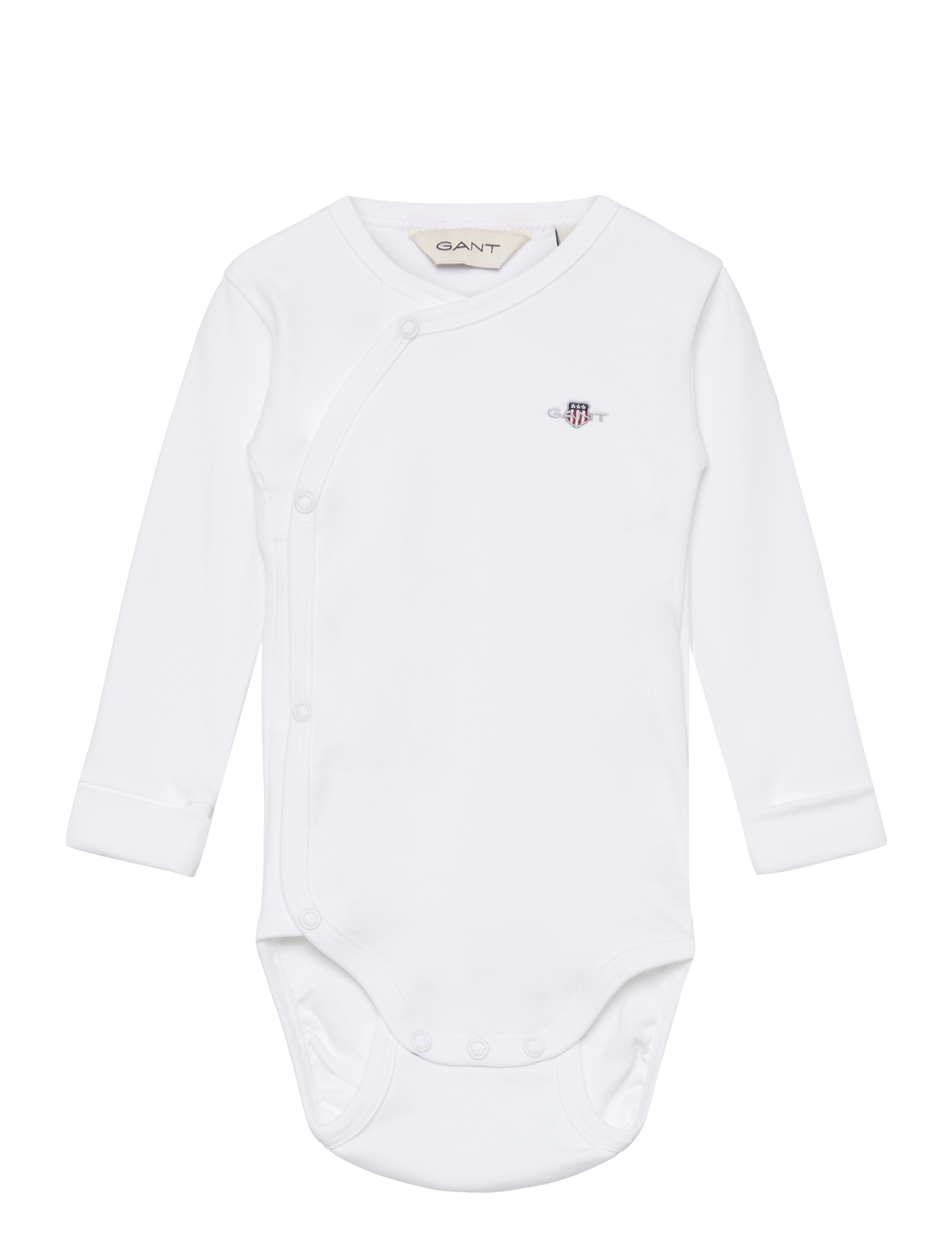 Gant Shield Ls Body, 80, White, Bodys > Langærmede, Børn