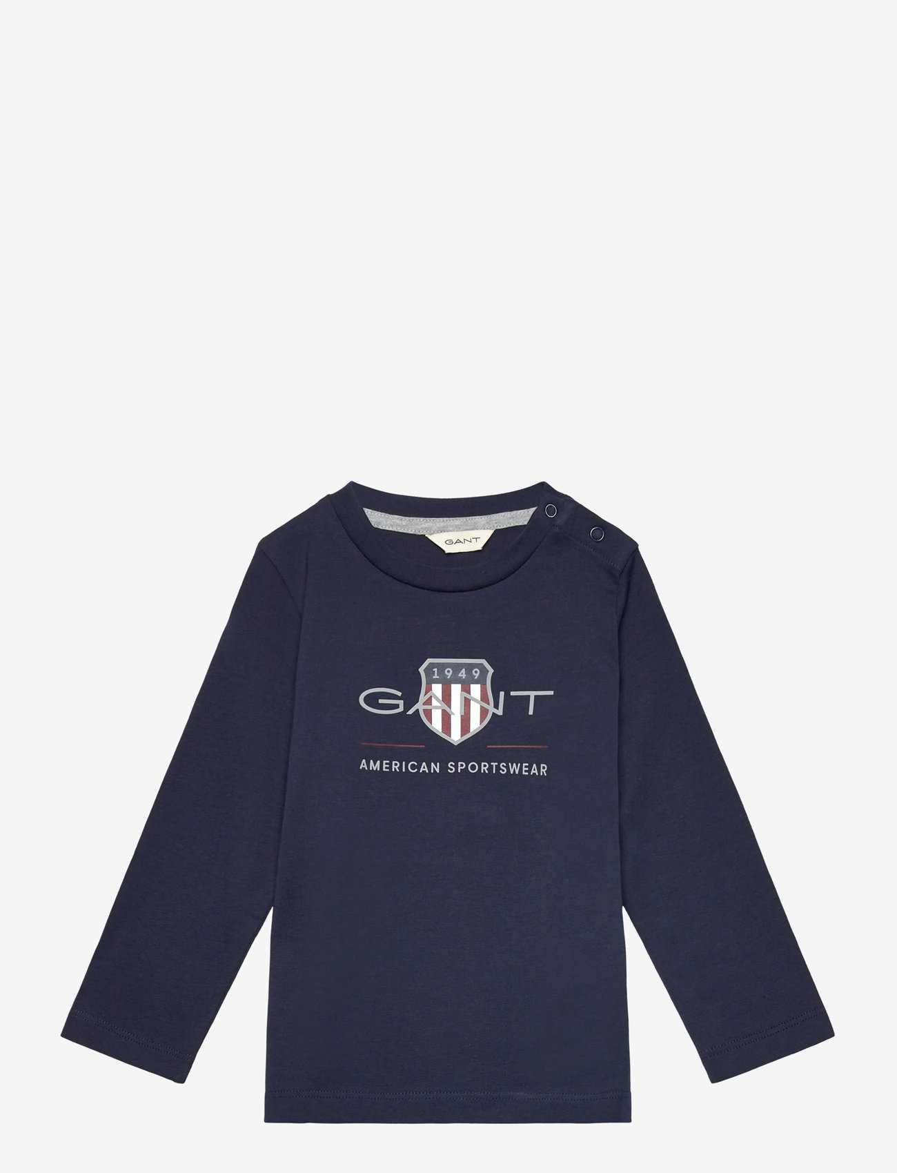 GANT - ARCHIVE SHIELD LS T-SHIRT - long-sleeved t-shirts - marine - 0