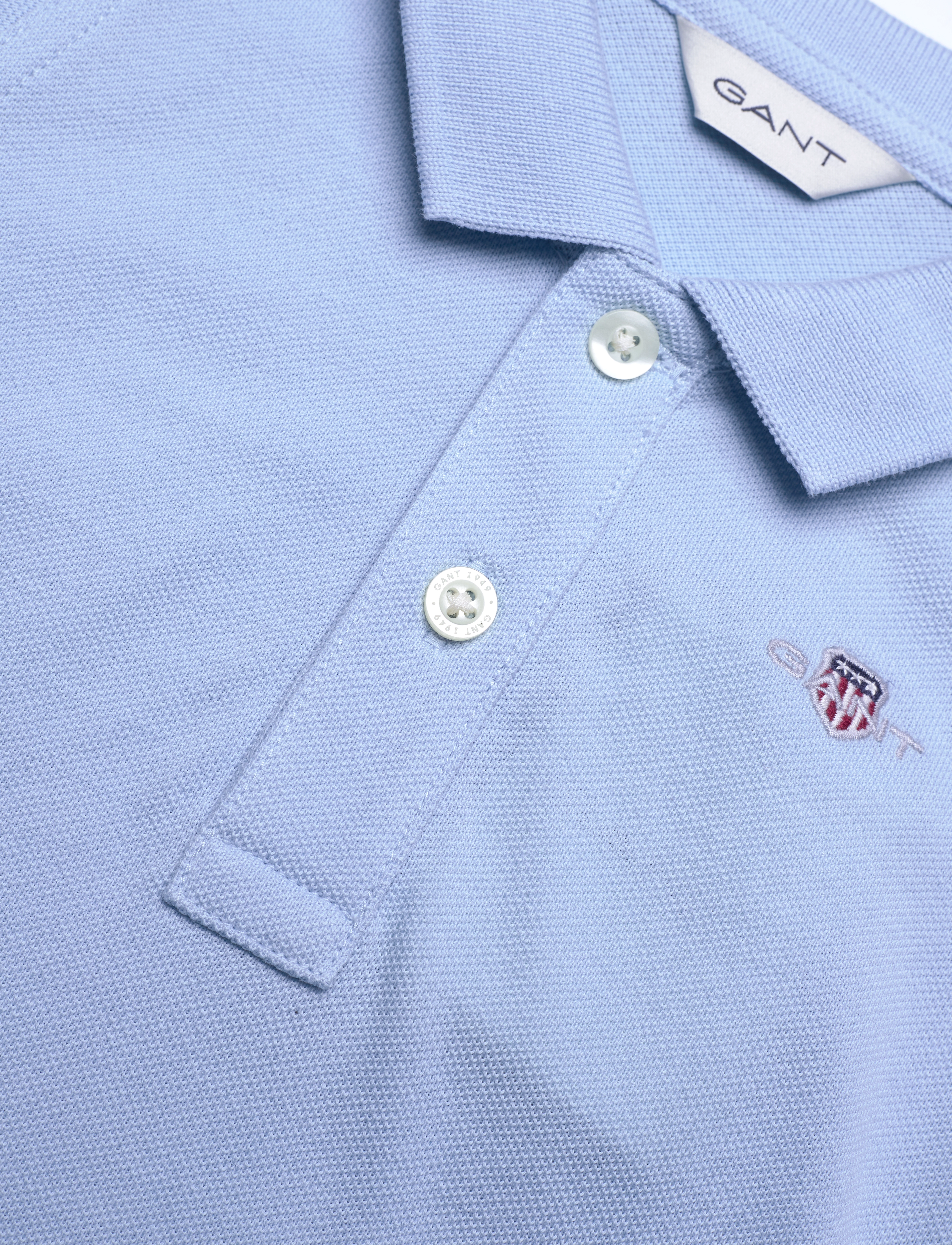 Gant - SHIELD PIQUE SS RUGGER - kurzärmelig - calming blue - 2