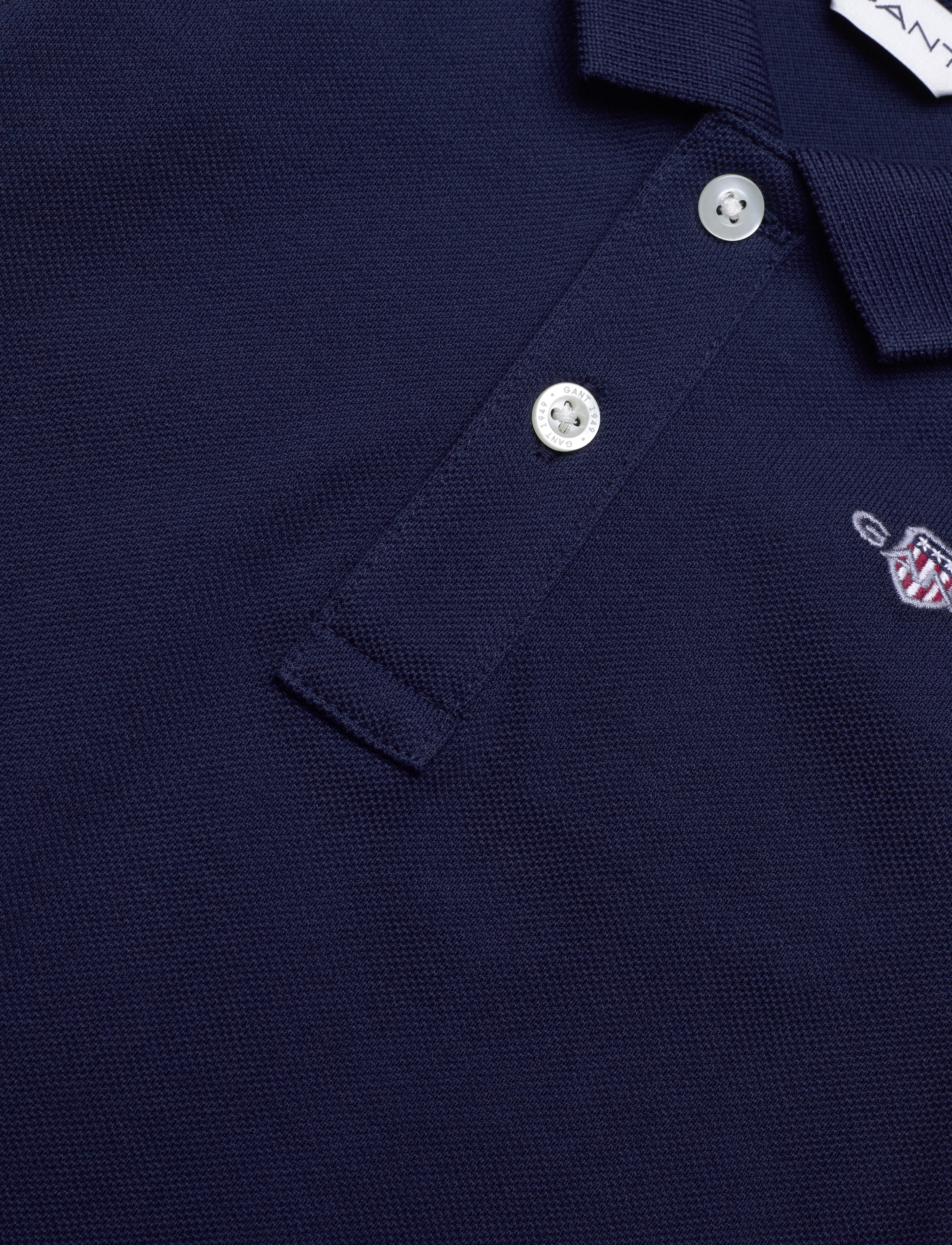 Gant - SHIELD PIQUE SS RUGGER - pikéer - marine - 2