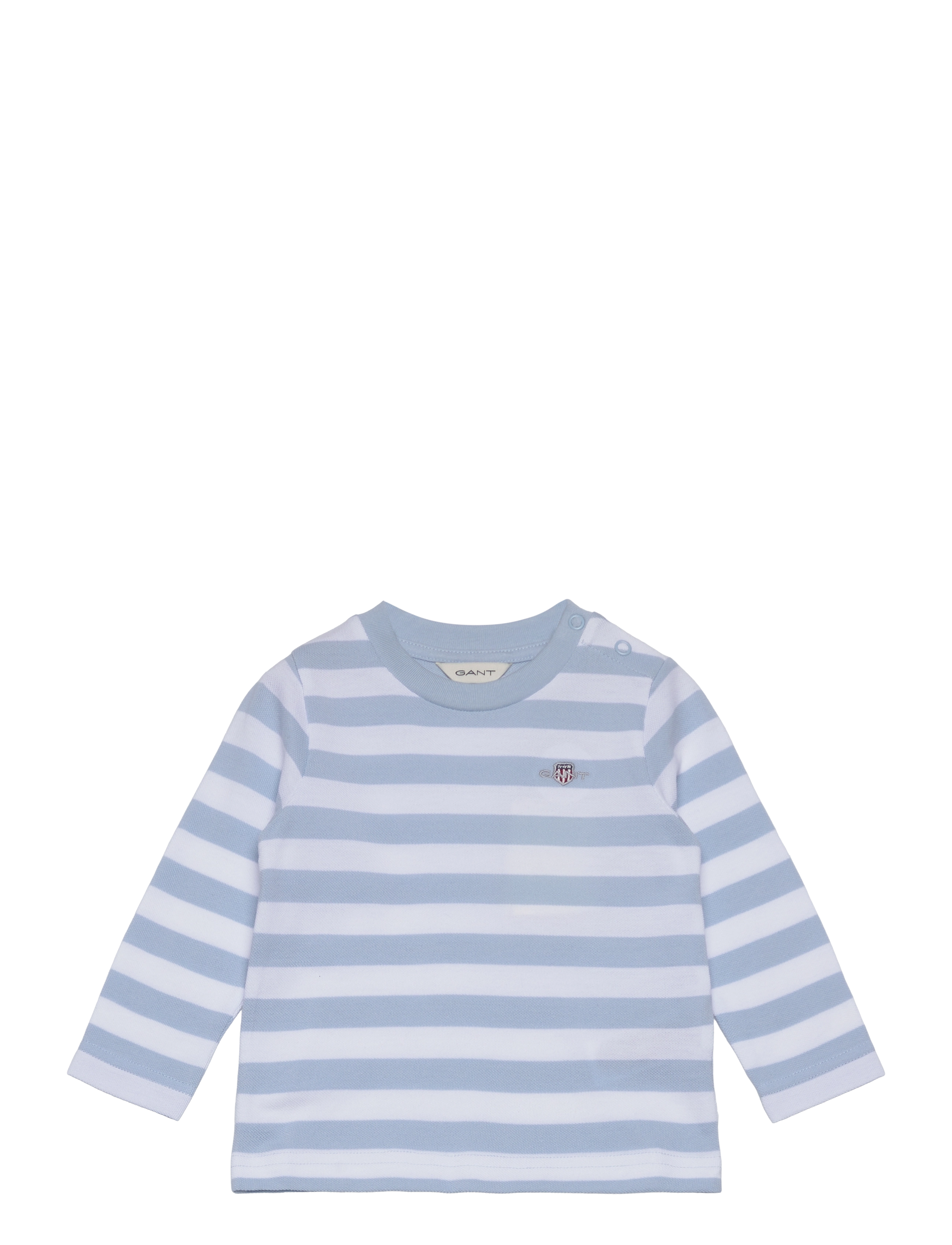 Gant STRIPED SHIELD PIQUE LS TOP - Overdele - CALMING BLUE / blue