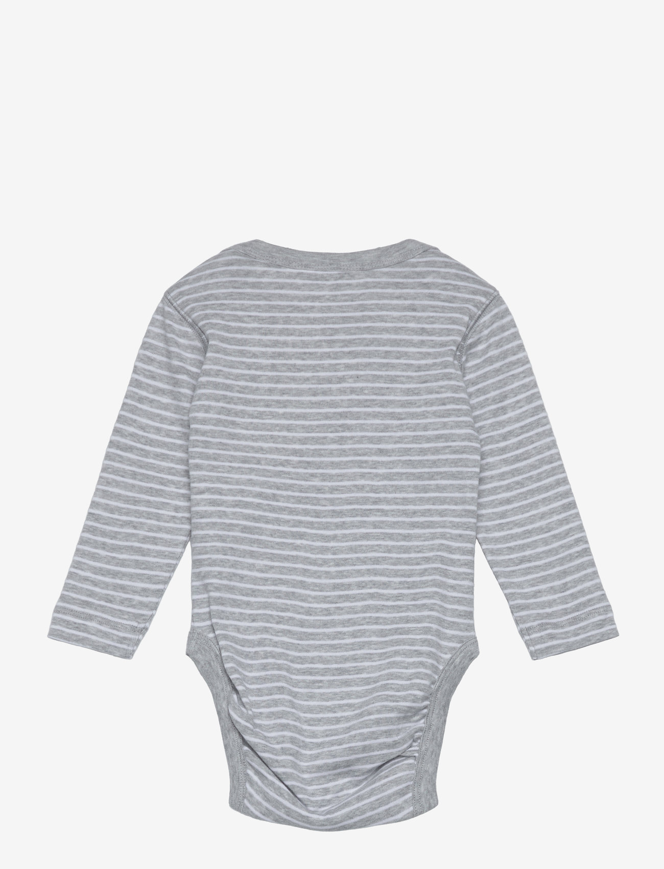 Gant - SHIELD STRIPED LS BODY - langærmede bodyer - light grey melange - 1