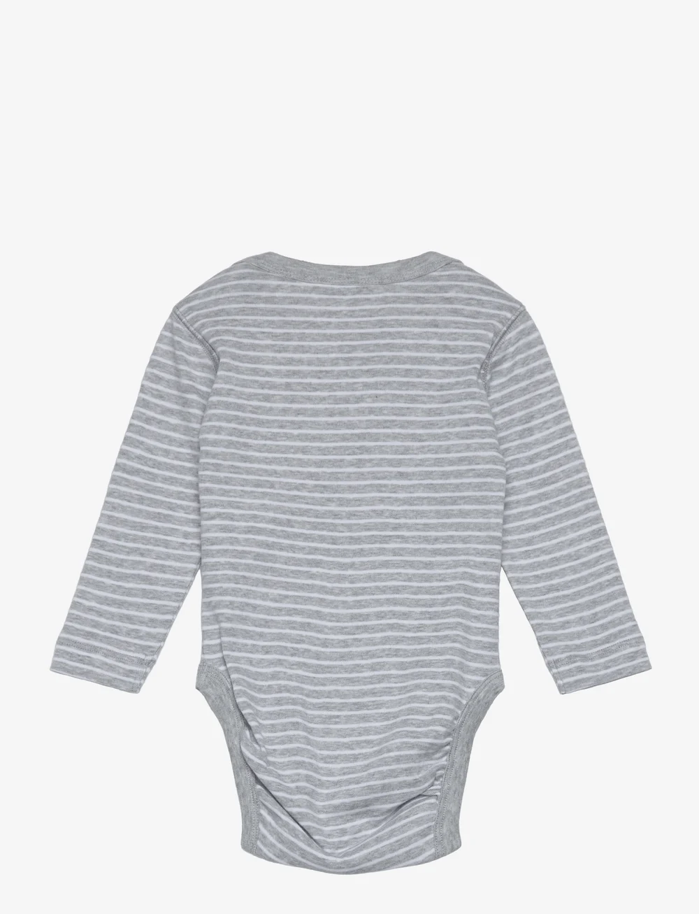 GANT - SHIELD STRIPED LS BODY - långärmade bodies - light grey melange - 1