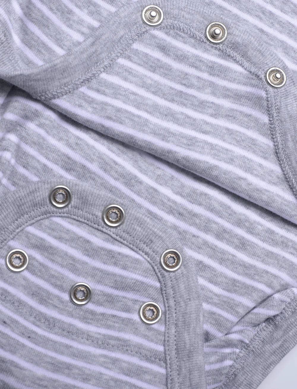 GANT - SHIELD STRIPED LS BODY - långärmade bodies - light grey melange - 3
