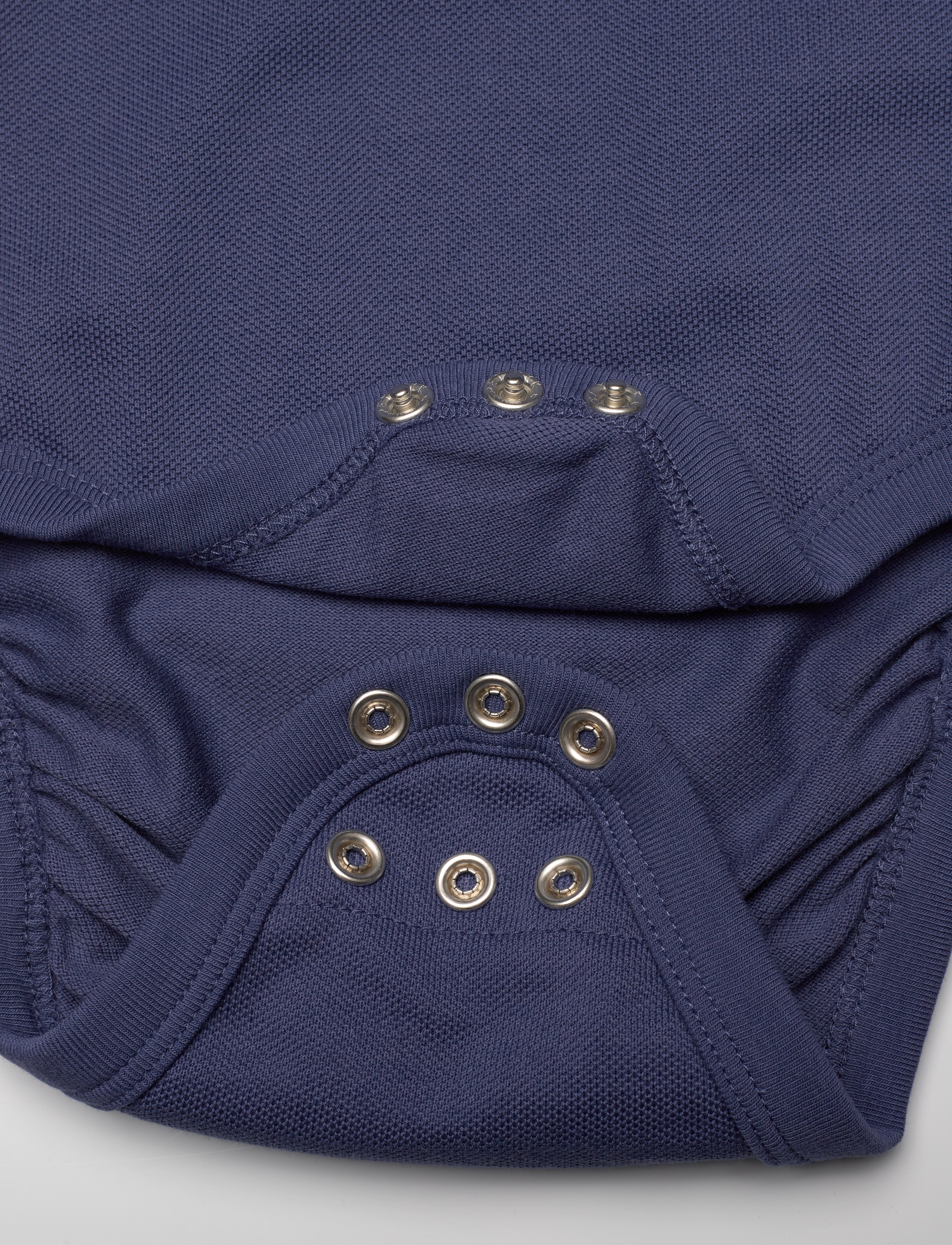 Gant - CONTRAST TP PIQUE BODY - smėlinukai trumpomis rankovėmis - dusty navy - 3