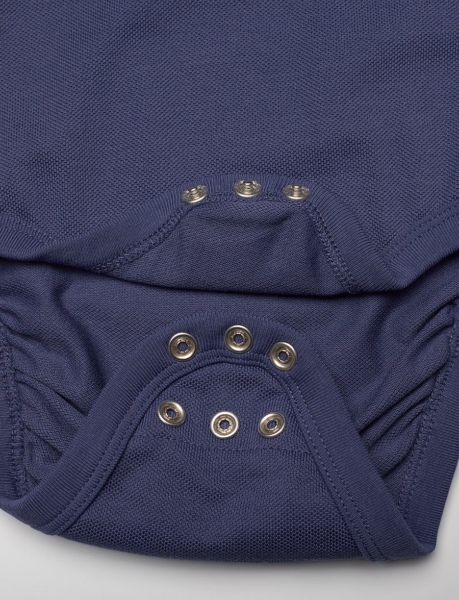 Gant - CONTRAST TP PIQUE BODY - smėlinukai trumpomis rankovėmis - dusty navy - 3