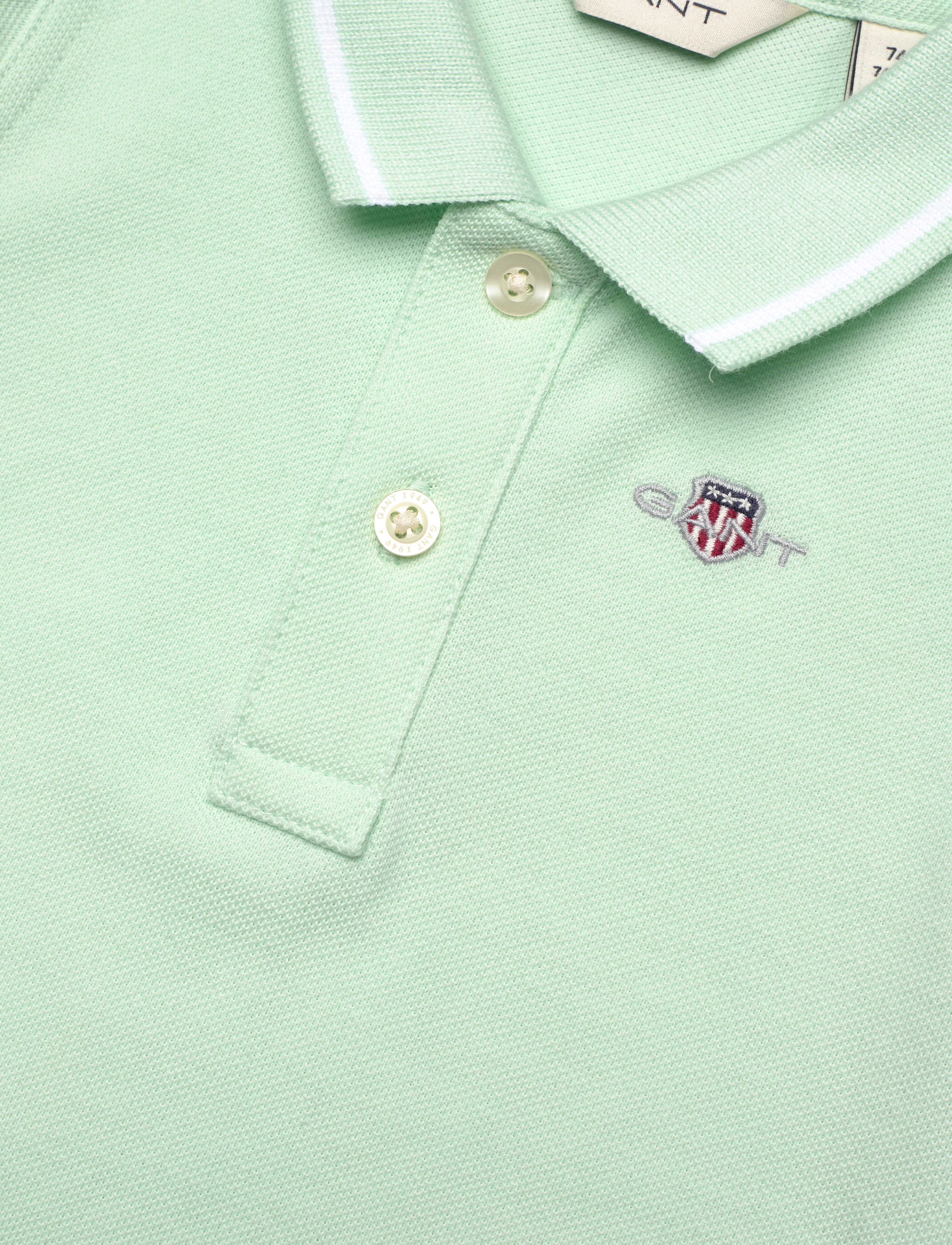 Gant - CONTRAST TP PIQUE BODY - body z krótkimi rękawami - faded mint - 2
