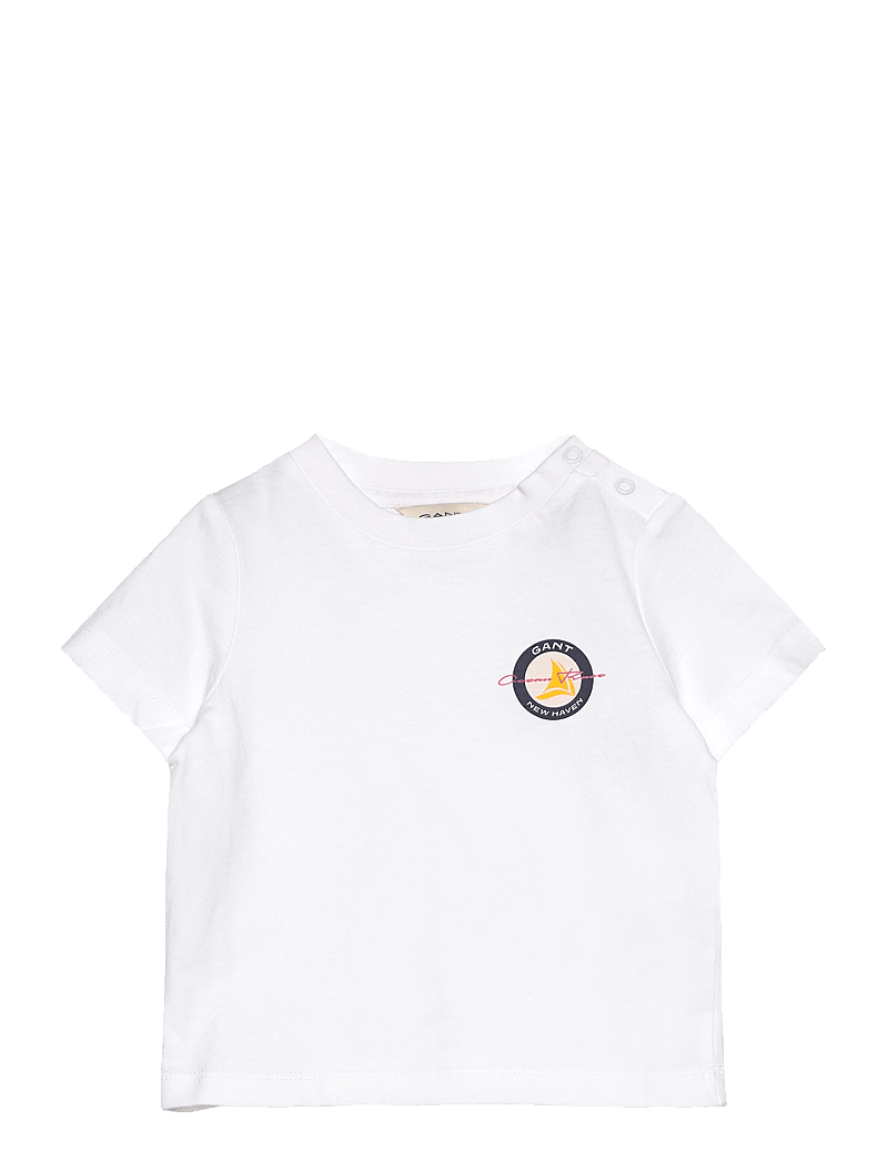 GANT - GANT SAILING GRAPHIC T-SHIRT - lühikeste varrukatega t-särgid - white - 0
