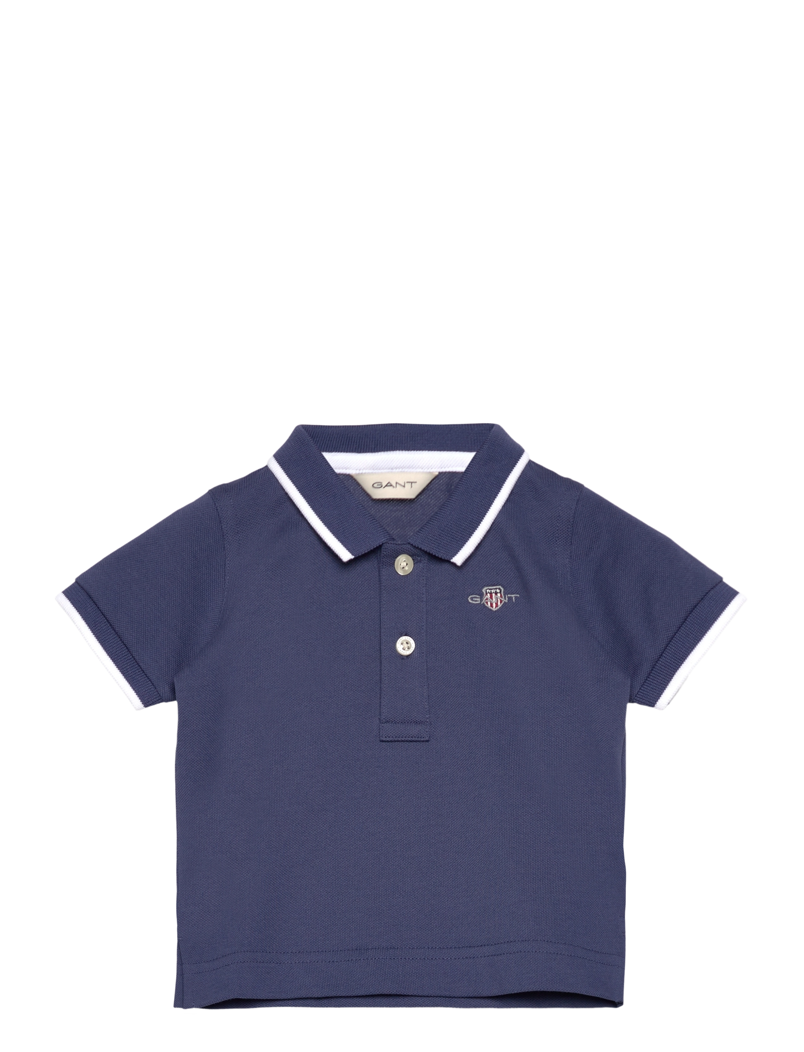 Gant CONTRAST TP SS PIQUE RUGGER - Basics - DUSTY NAVY / blue