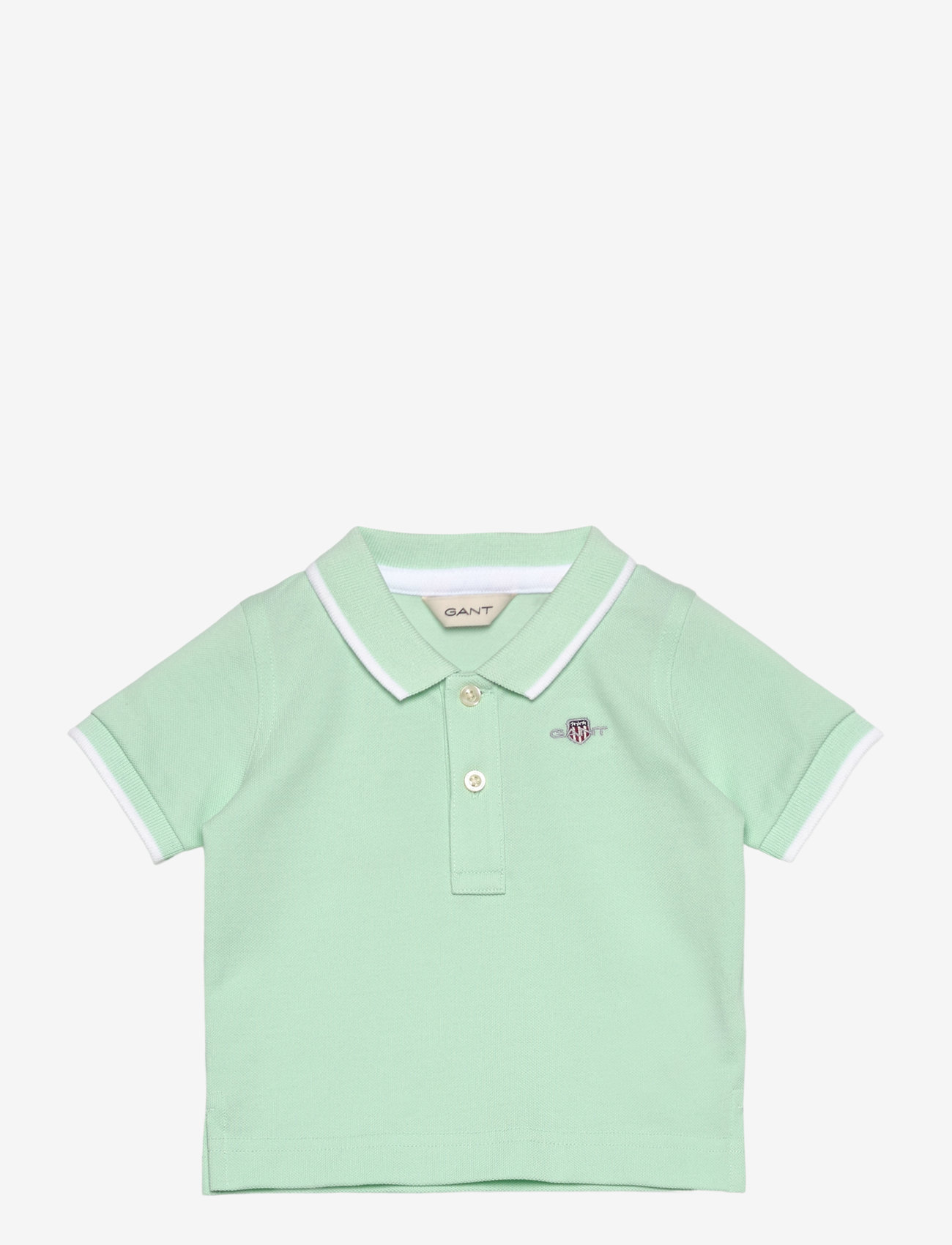 GANT - CONTRAST TP SS PIQUE RUGGER - kortærmede poloer - faded mint - 0