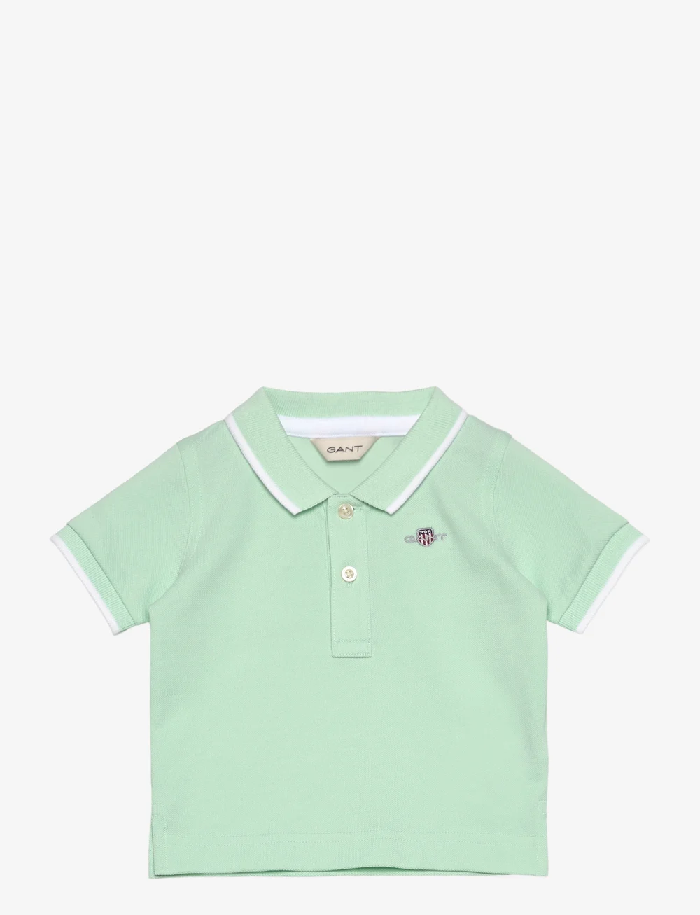 GANT - CONTRAST TP SS PIQUE RUGGER - kurzärmelig - faded mint - 0