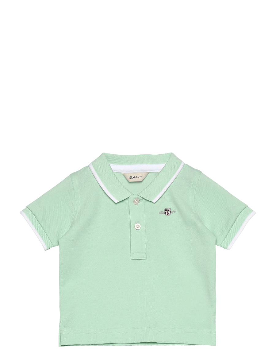 Gant - CONTRAST TP SS PIQUE RUGGER - kortærmede poloer - faded mint - 0