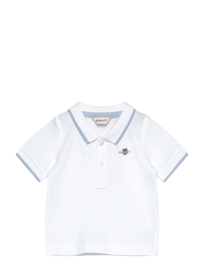 GANT - CONTRAST TP SS PIQUE RUGGER - lühikeste varrukatega polod - white - 0