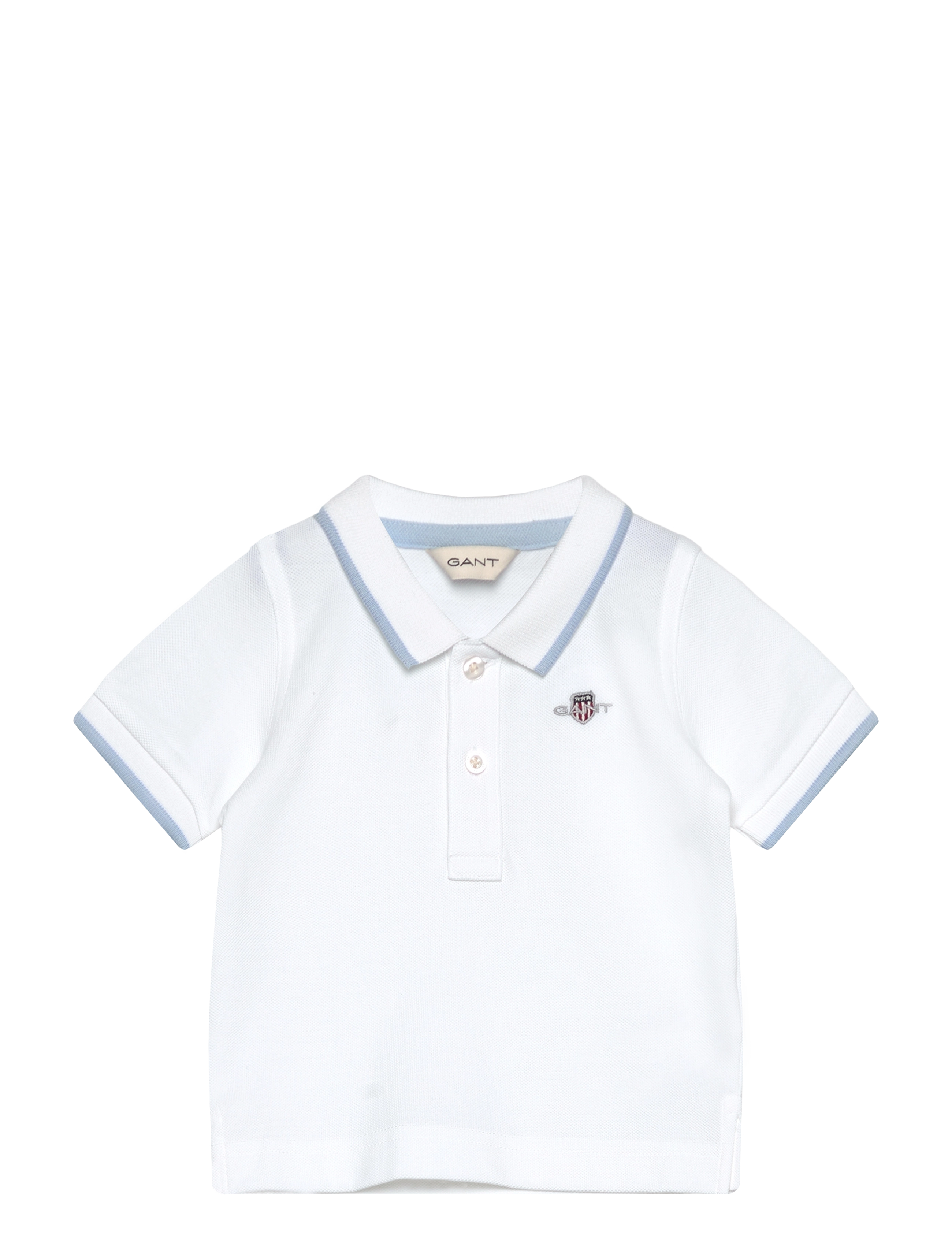 Gant CONTRAST TP SS PIQUE RUGGER - Basics - WHITE / white