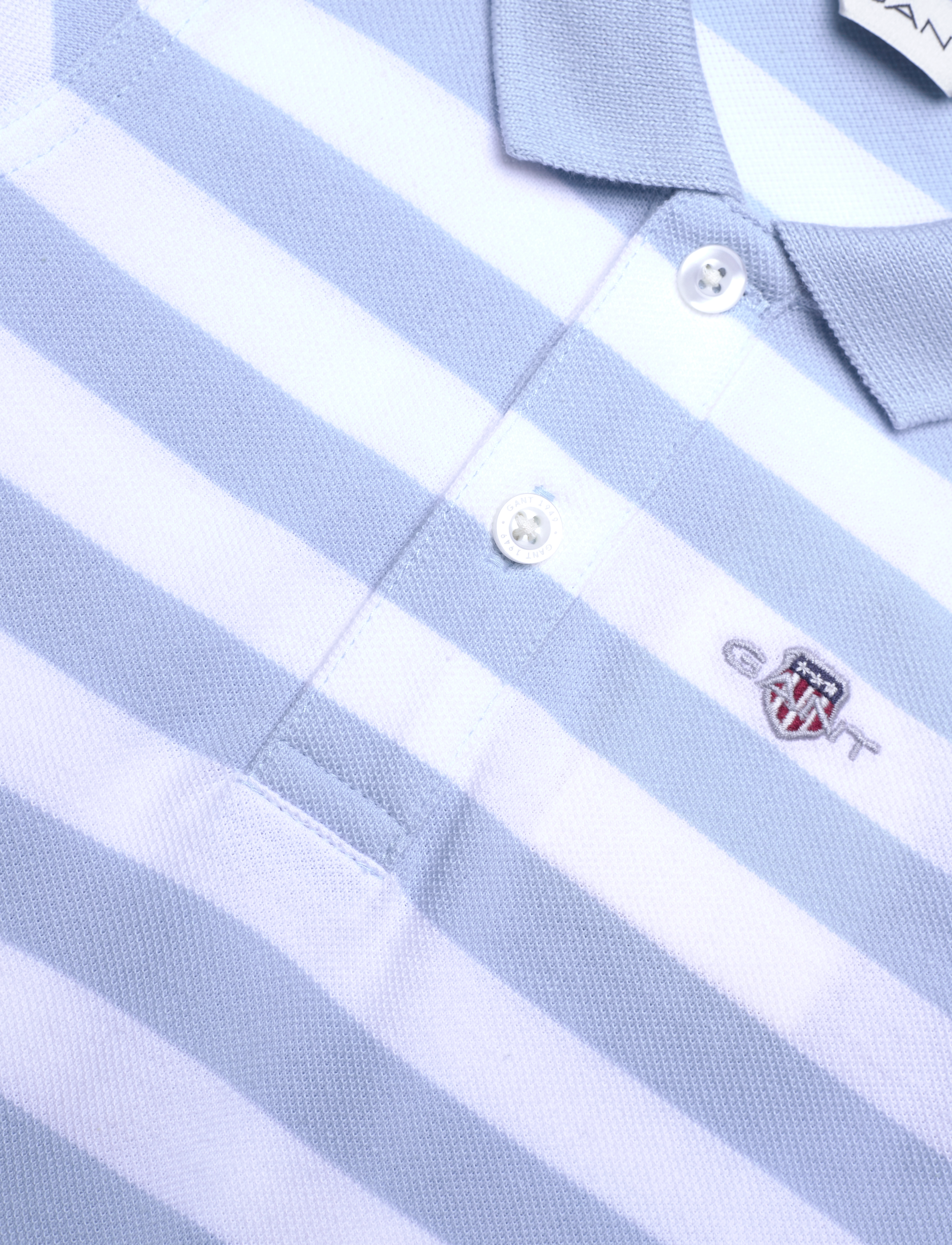 GANT - STRIPED SHIELD PIQUE ONE-PIECE - calming blue - 2