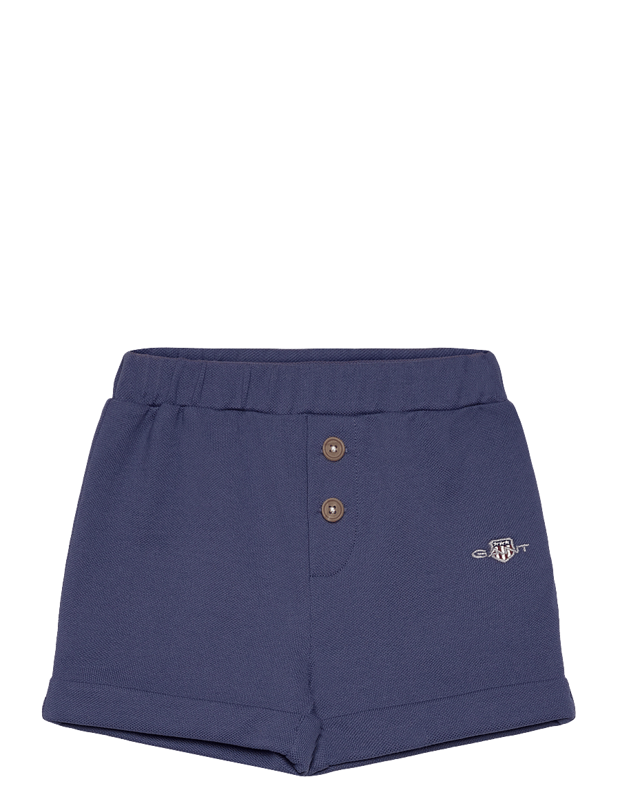 Gant - SHIELD PIQUE SHORTS - collegeshortsit - dusty navy - 0