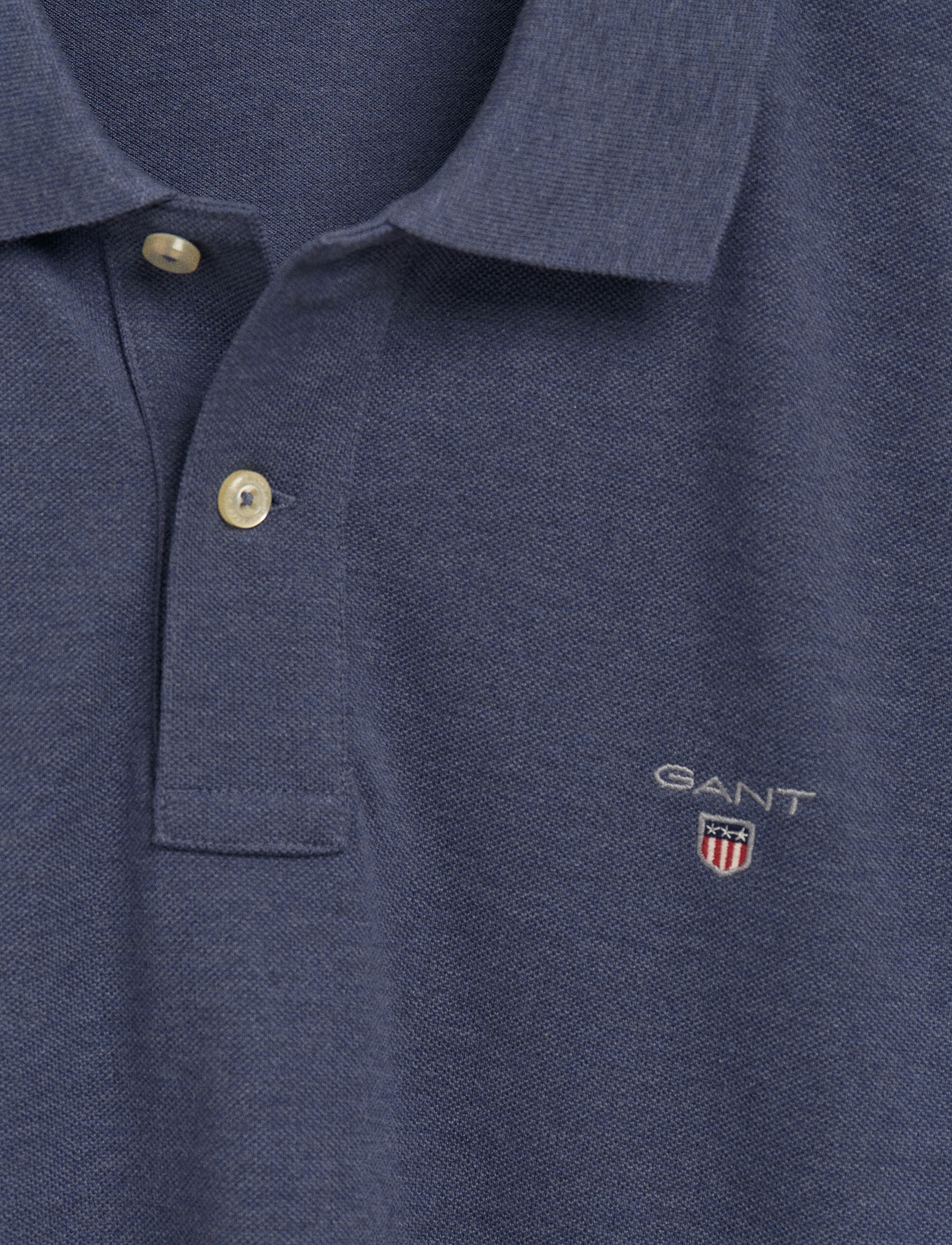 GANT - ORIGINAL PIQUE  LS RUGGER - dark jeansblue melange - 3