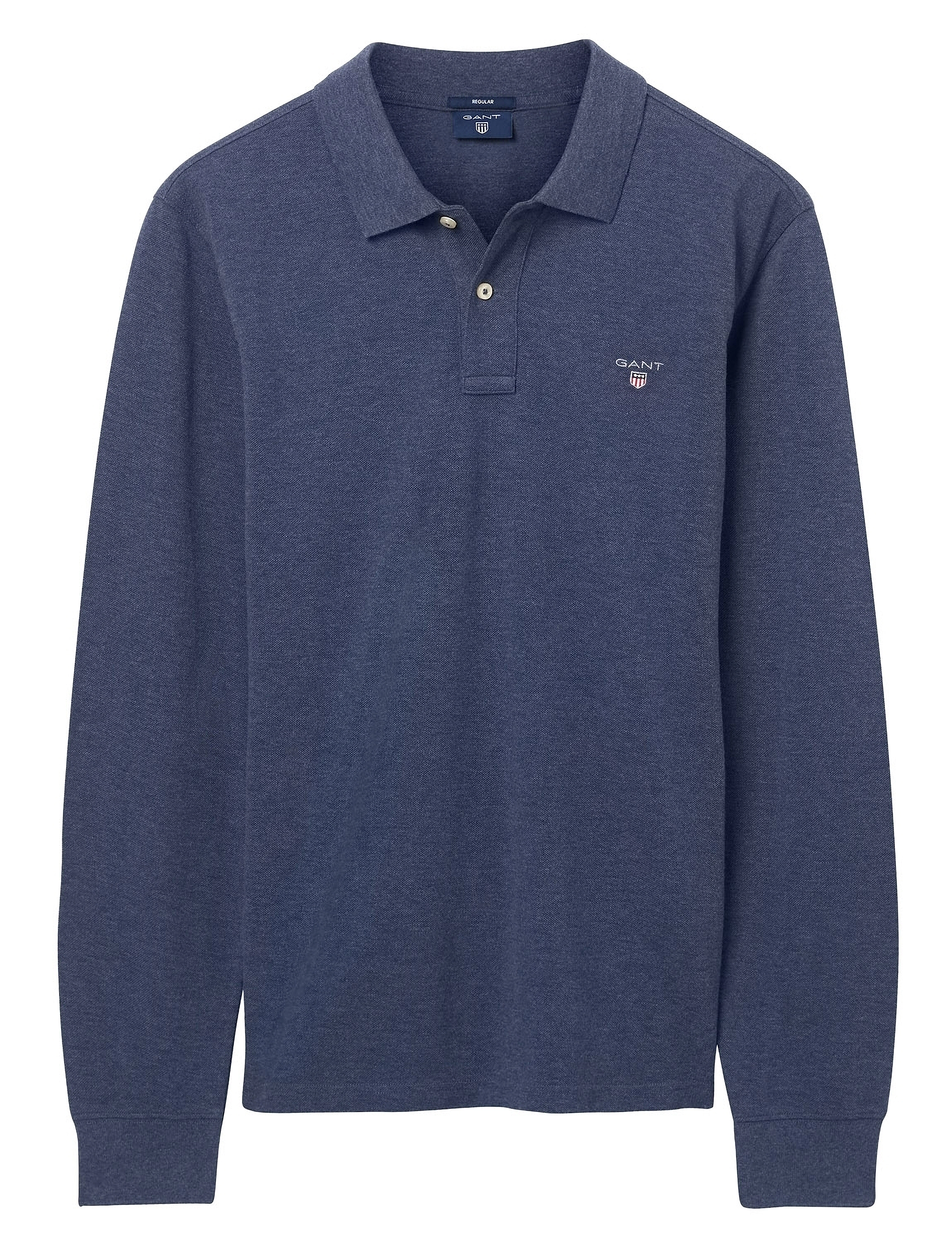 GANT - ORIGINAL PIQUE  LS RUGGER - dark jeansblue melange - 4