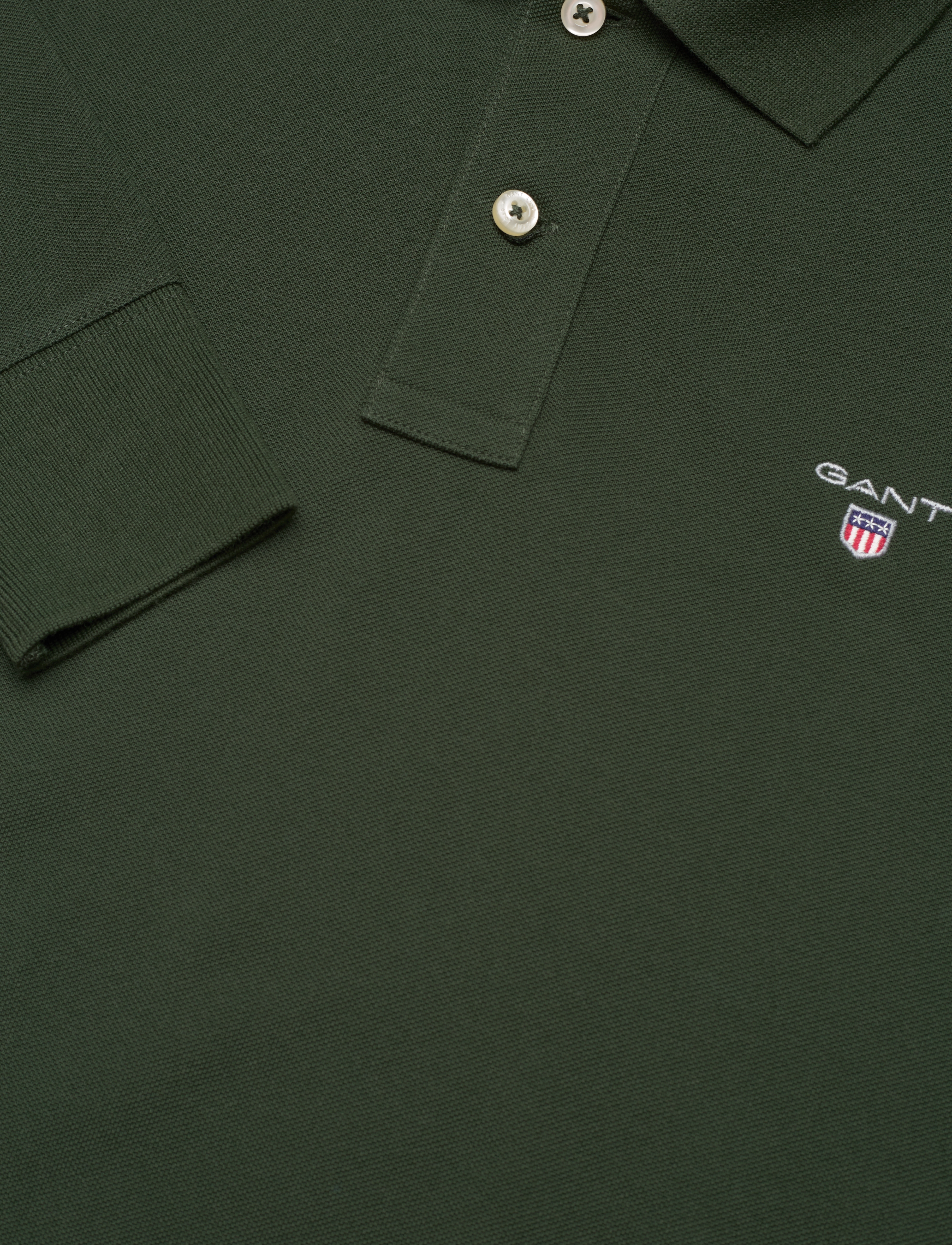 GANT - ORIGINAL PIQUE  LS RUGGER - storm green - 2