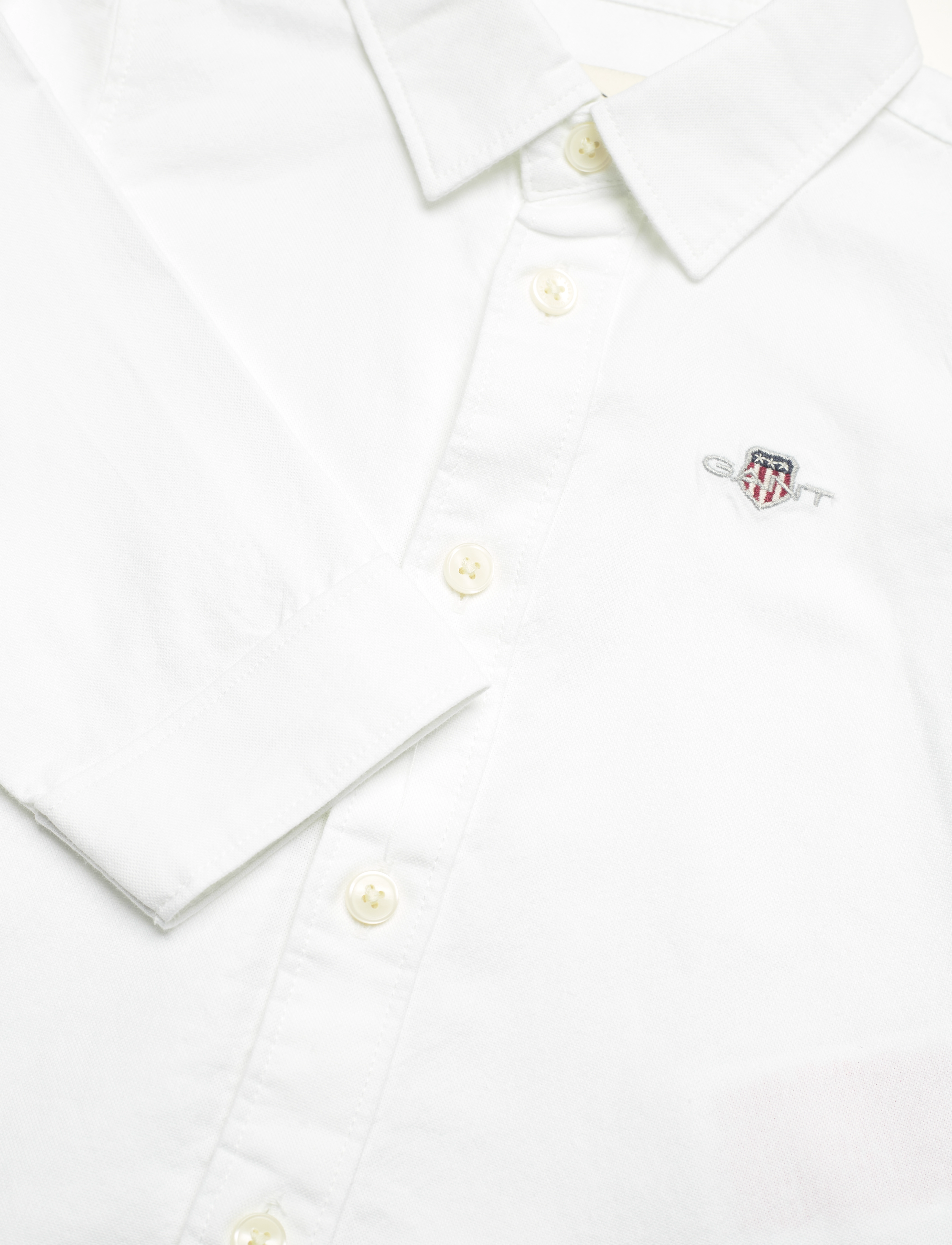 Gant - SHIELD OXFORD SHIRT - langärmlige hemden - white - 2