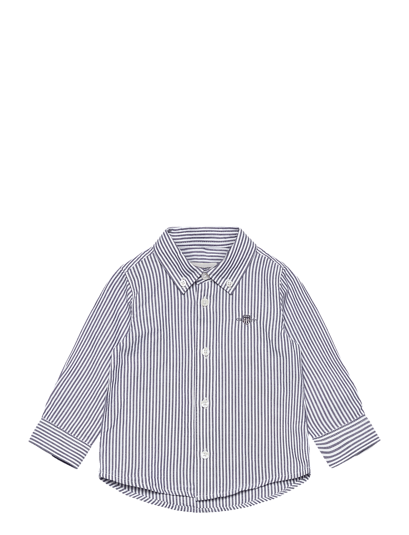GANT - OXFORD STRIPE SHIRT - långärmade skjortor - persian blue - 0