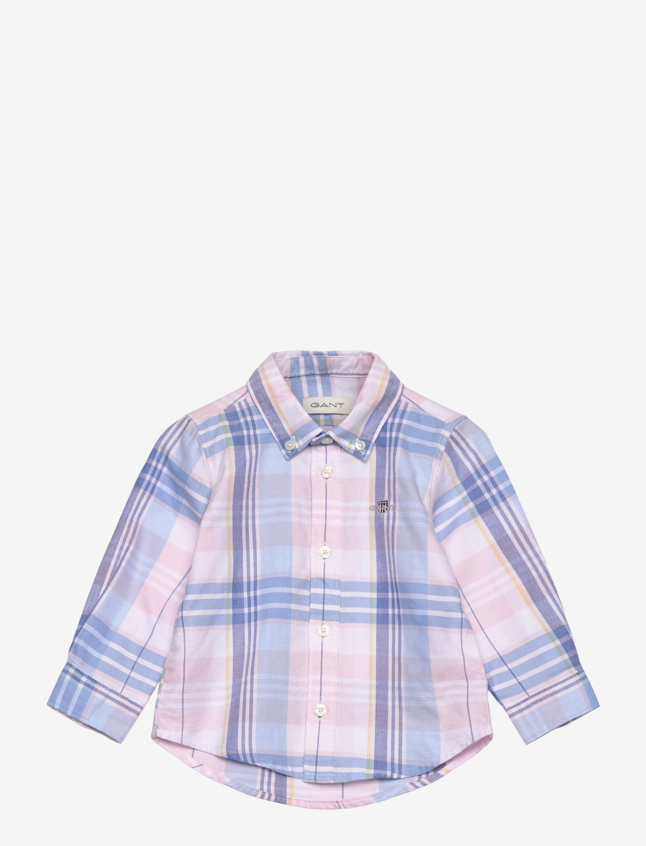 GANT - CHECKED OXFORD BD LS SHIRT - pikkade varrukatega särgid - light pink - 0