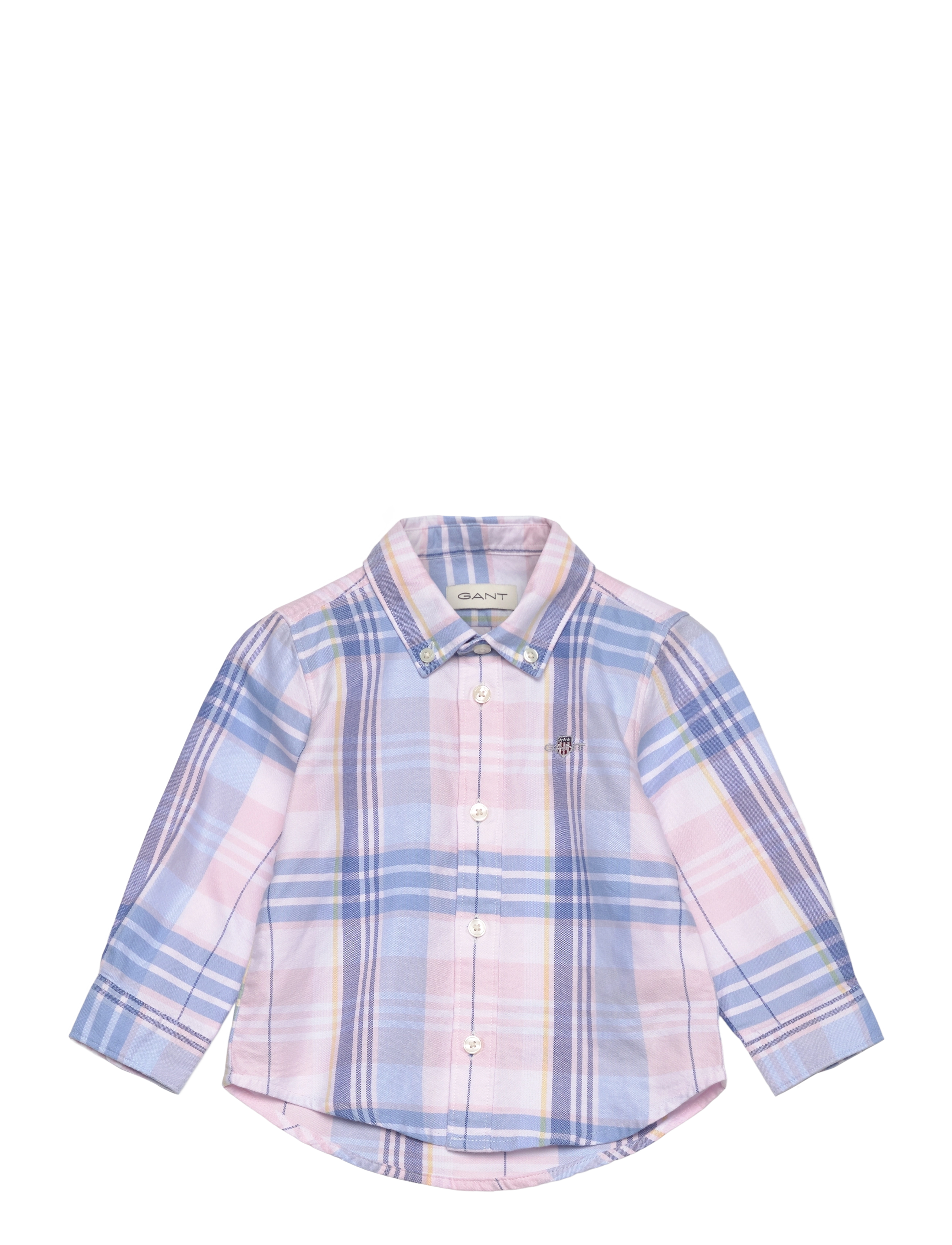 GANT CHECKED OXFORD BD LS SHIRT - Tops - LIGHT PINK / multi