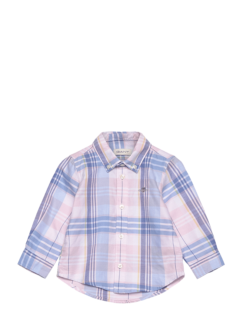 GANT - CHECKED OXFORD BD LS SHIRT - pikkade varrukatega särgid - light pink - 0