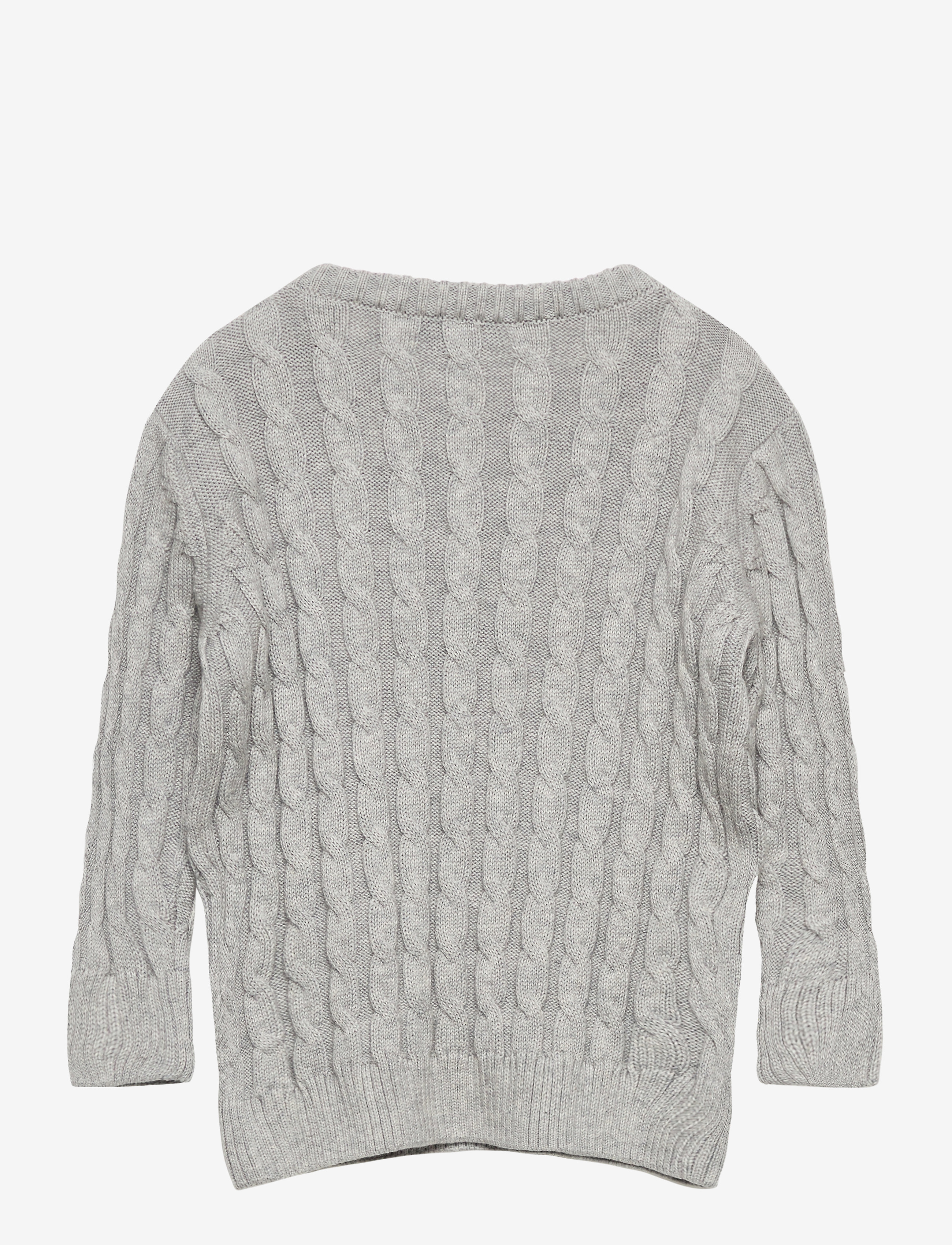 GANT - D1. COTTON CABLE CREW - light grey melange - 1
