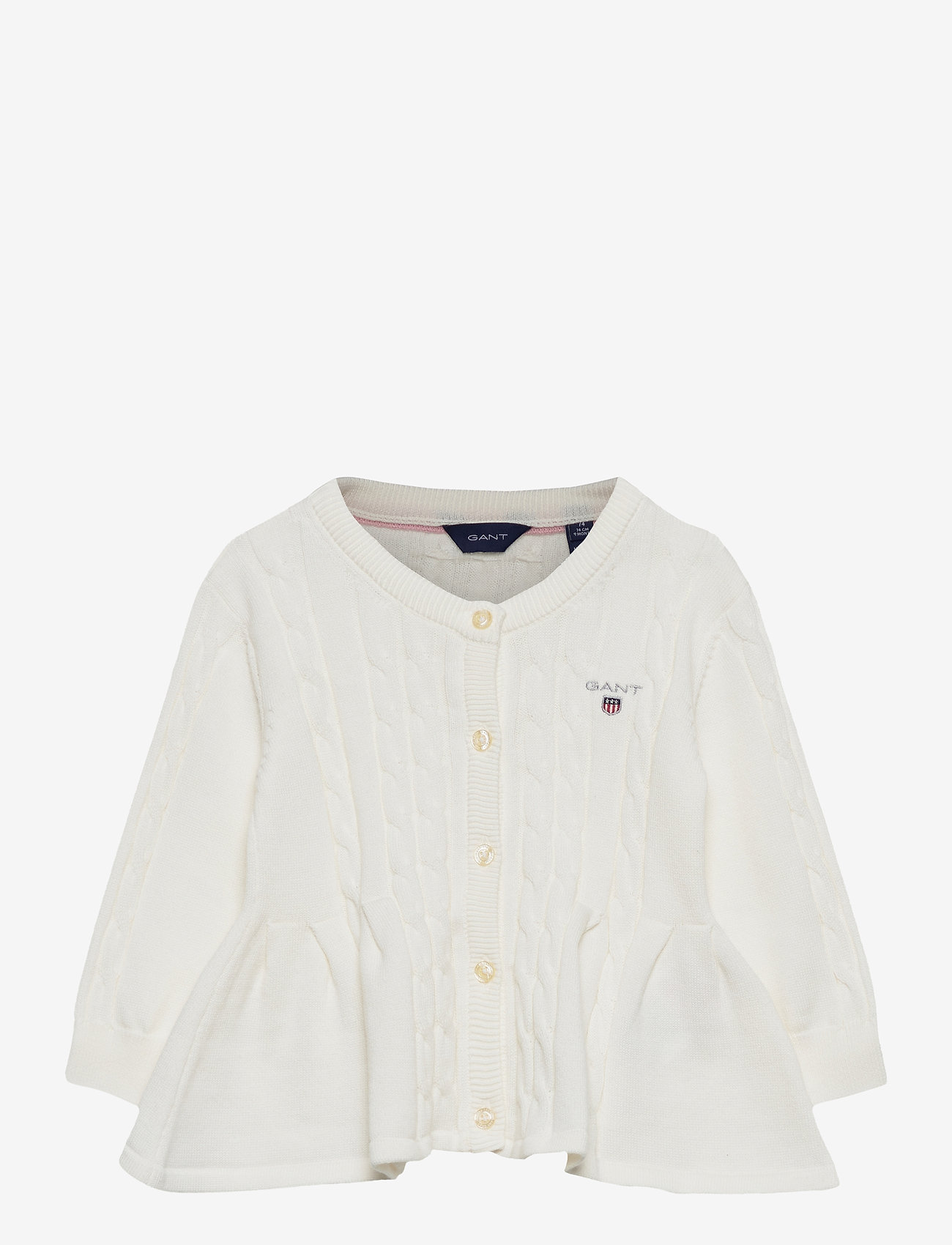 GANT - D1. COTTON CABLE CARDIGAN - eggshell - 0
