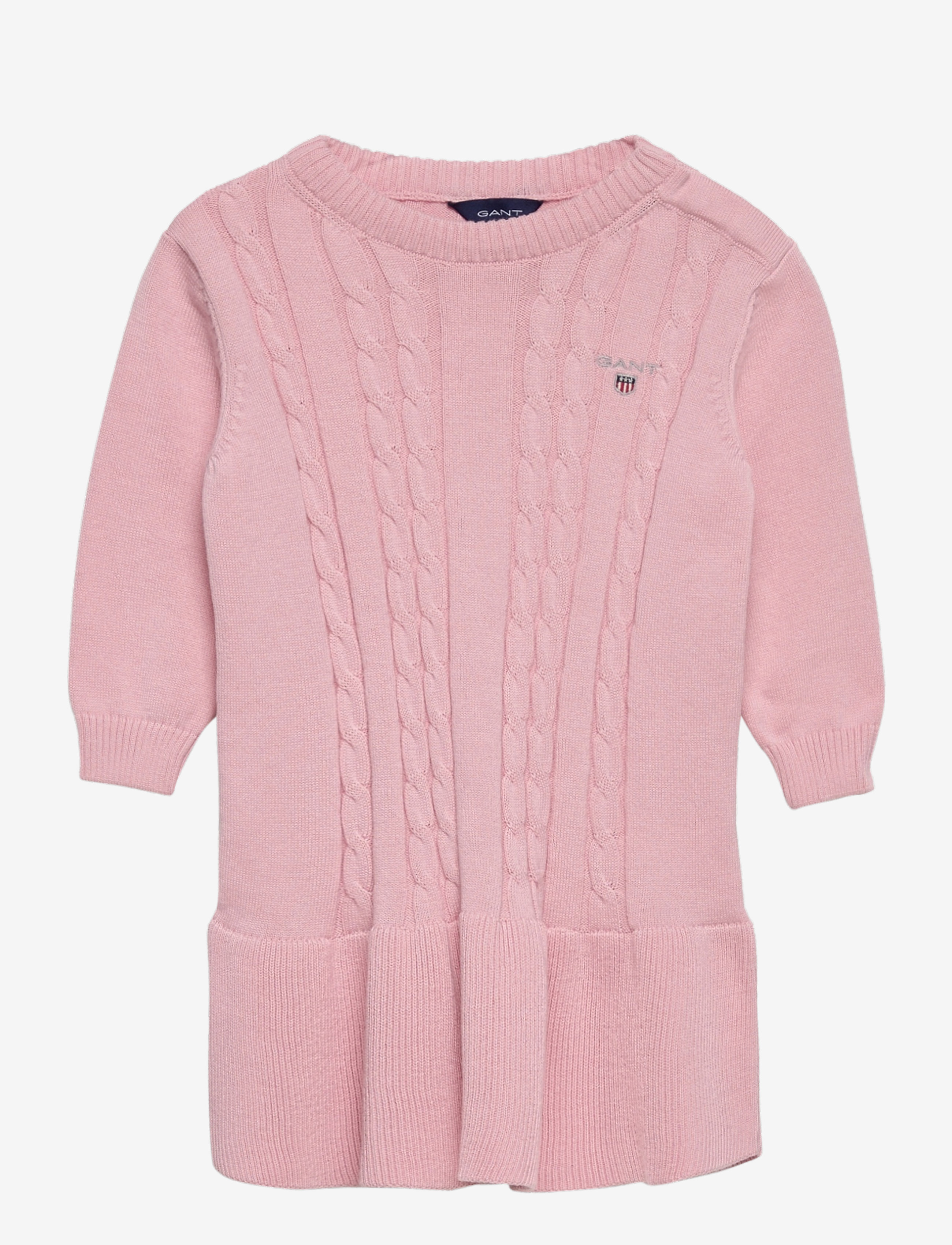 GANT - D1. COTTON CABLE DRESS - preppy pink - 0