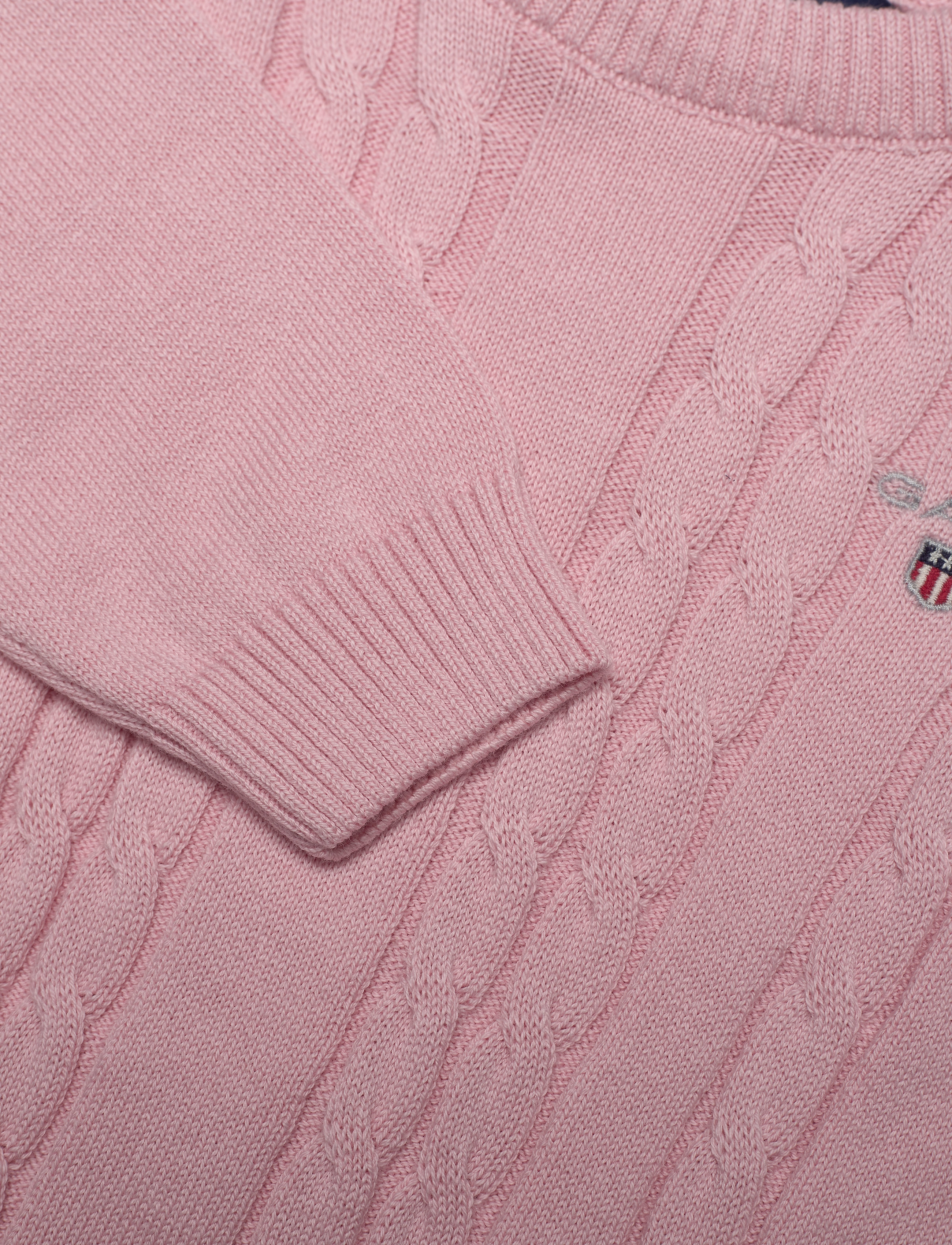 GANT - D1. COTTON CABLE DRESS - preppy pink - 2