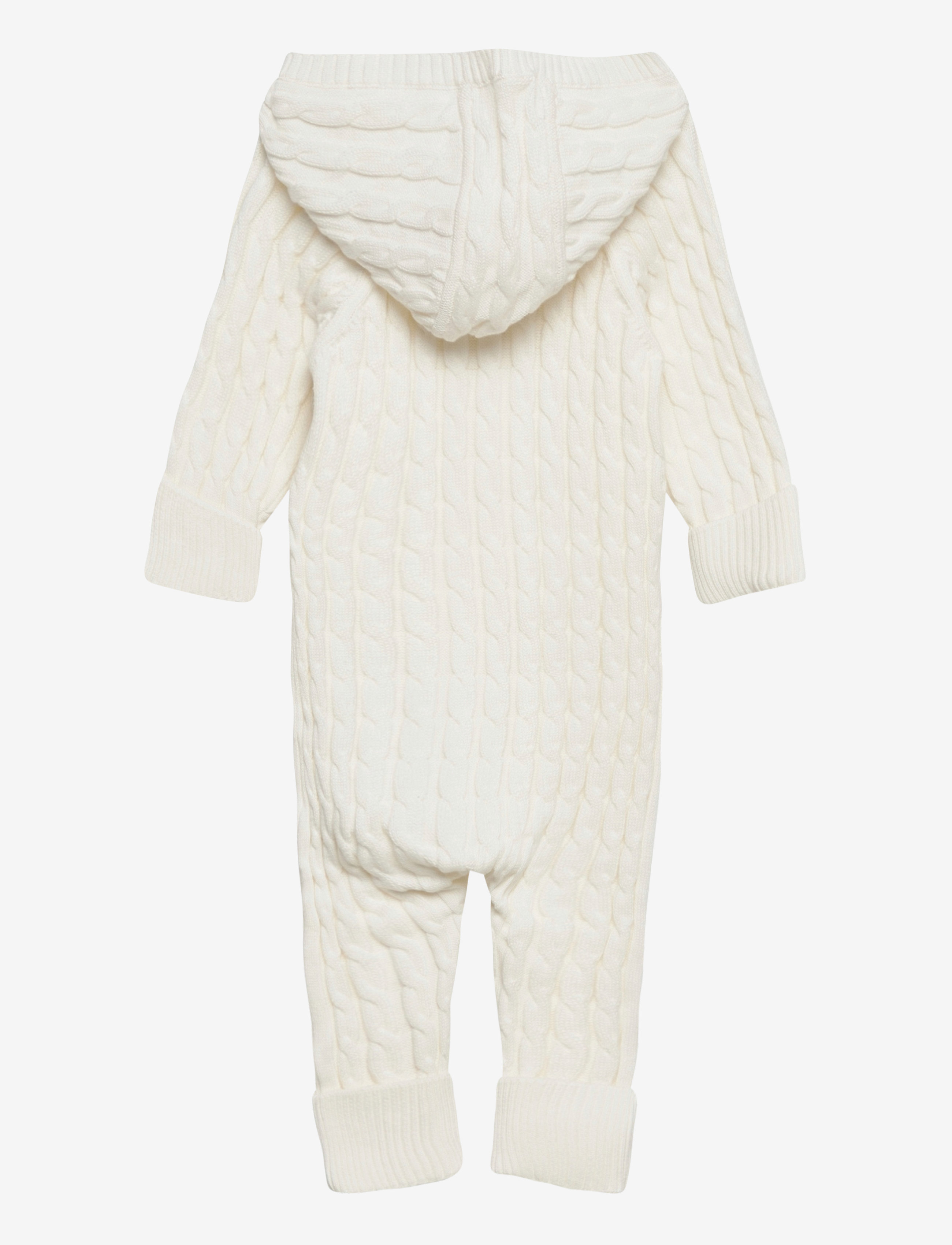 GANT - D1. COTTON CABLE ZIP COVERALL - eggshell - 1