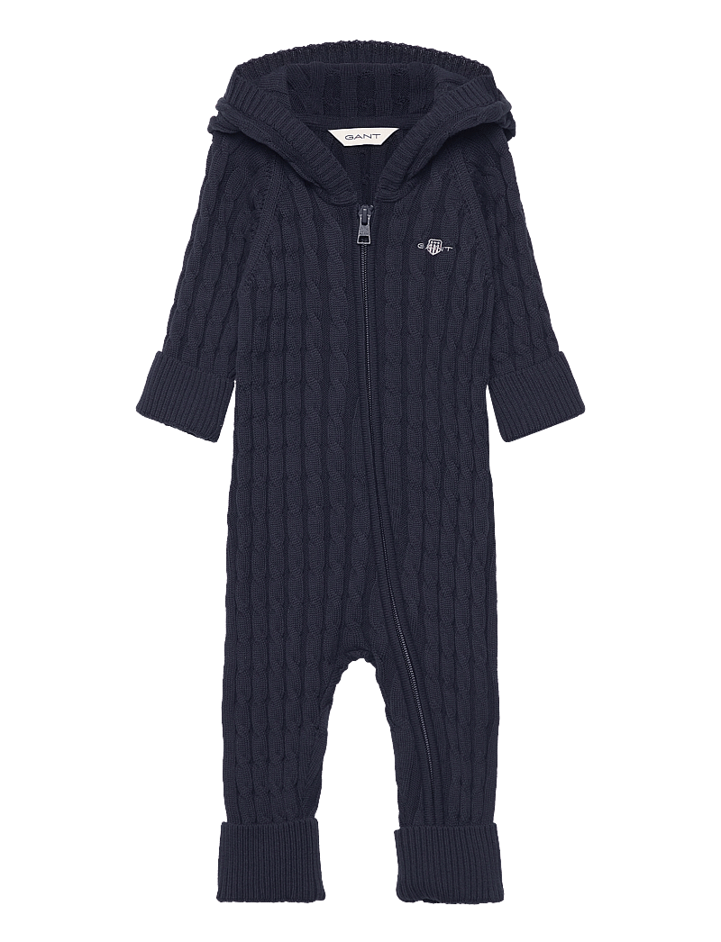 GANT - SHIELD COTTON CABLE ONE PIECE - long-sleeved - evening blue - 0